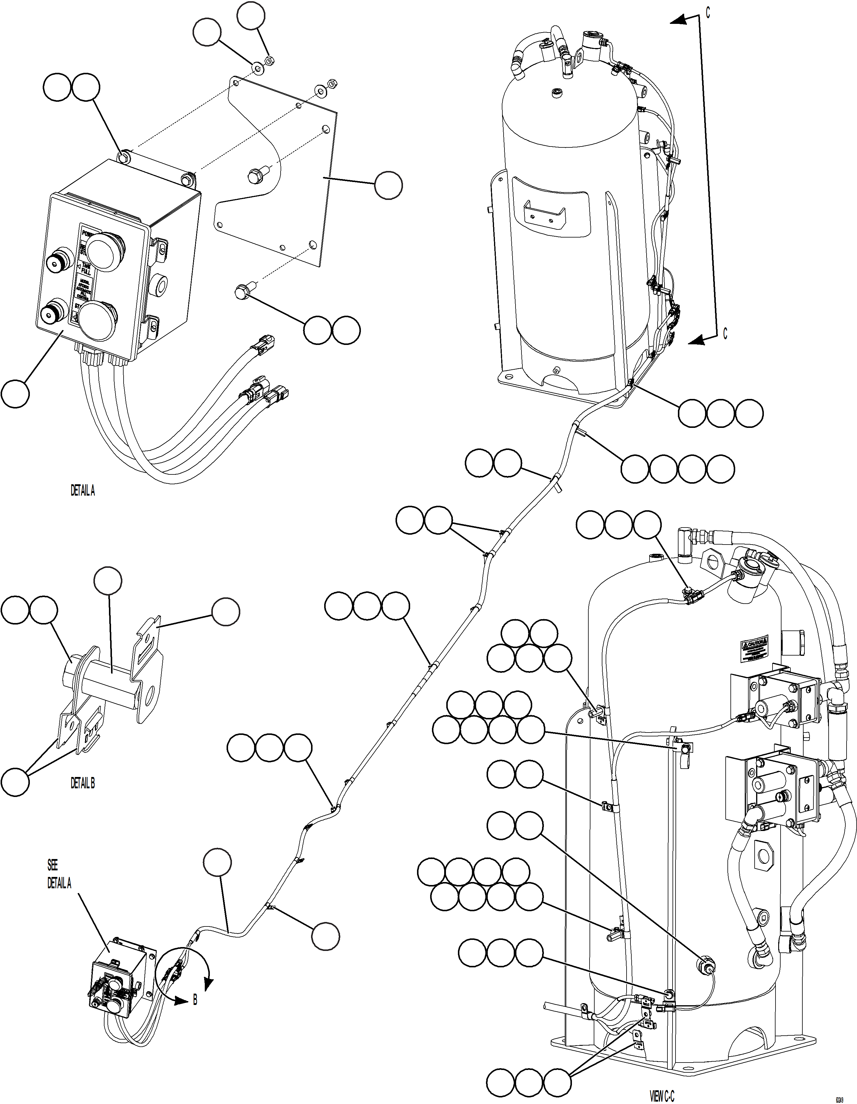 Komatsu parts book diagram for AFE73-F 980E-4 S/N A40071 COLLAHUASI: ENGINE OIL RESERVE SYSTEM    2/2