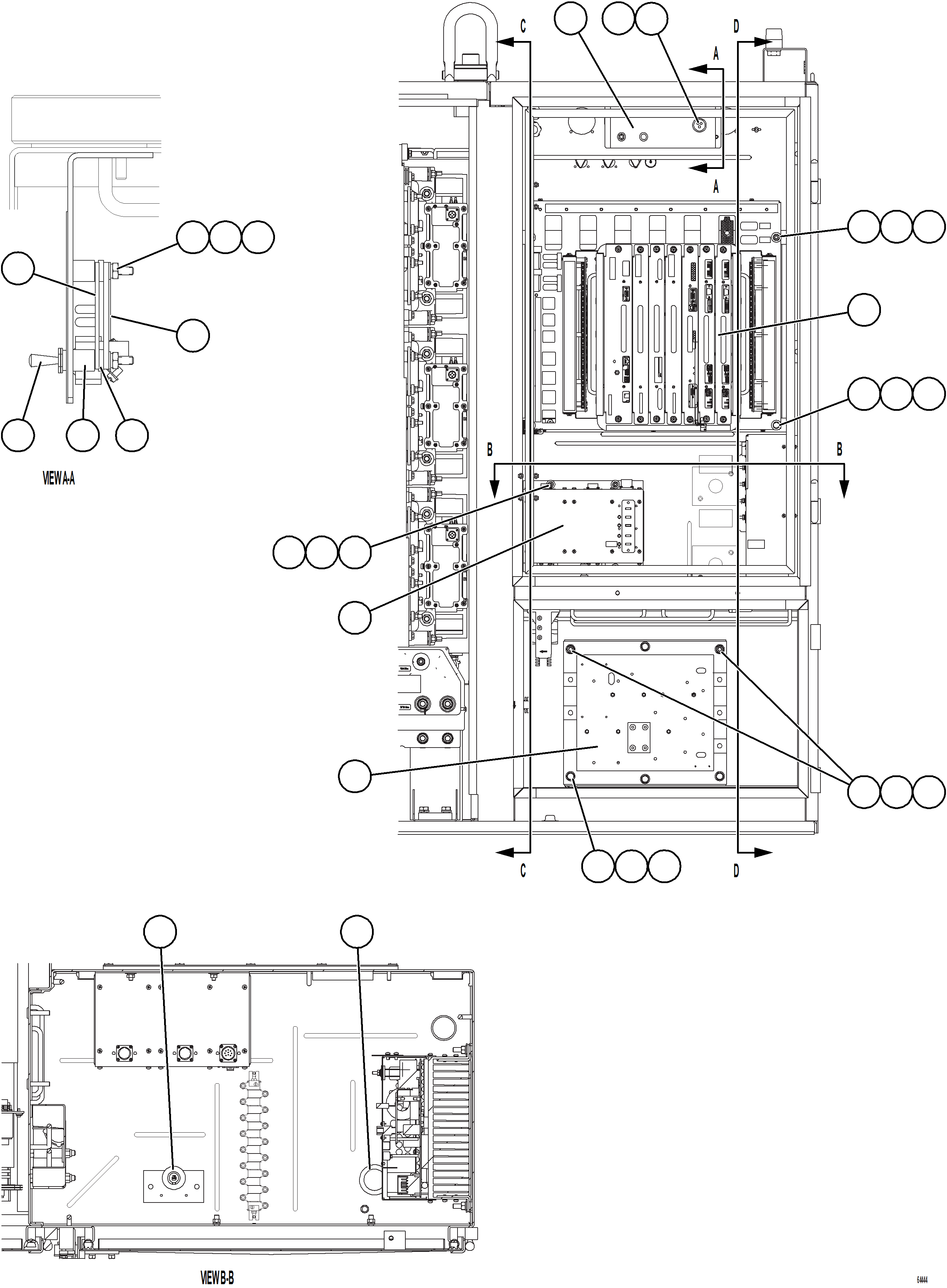 Komatsu parts book diagram for AFE73-F 980E-4 S/N A40071 COLLAHUASI: CTRL CABINET - LOW VOLTAGE    1/2    58B-43-00700