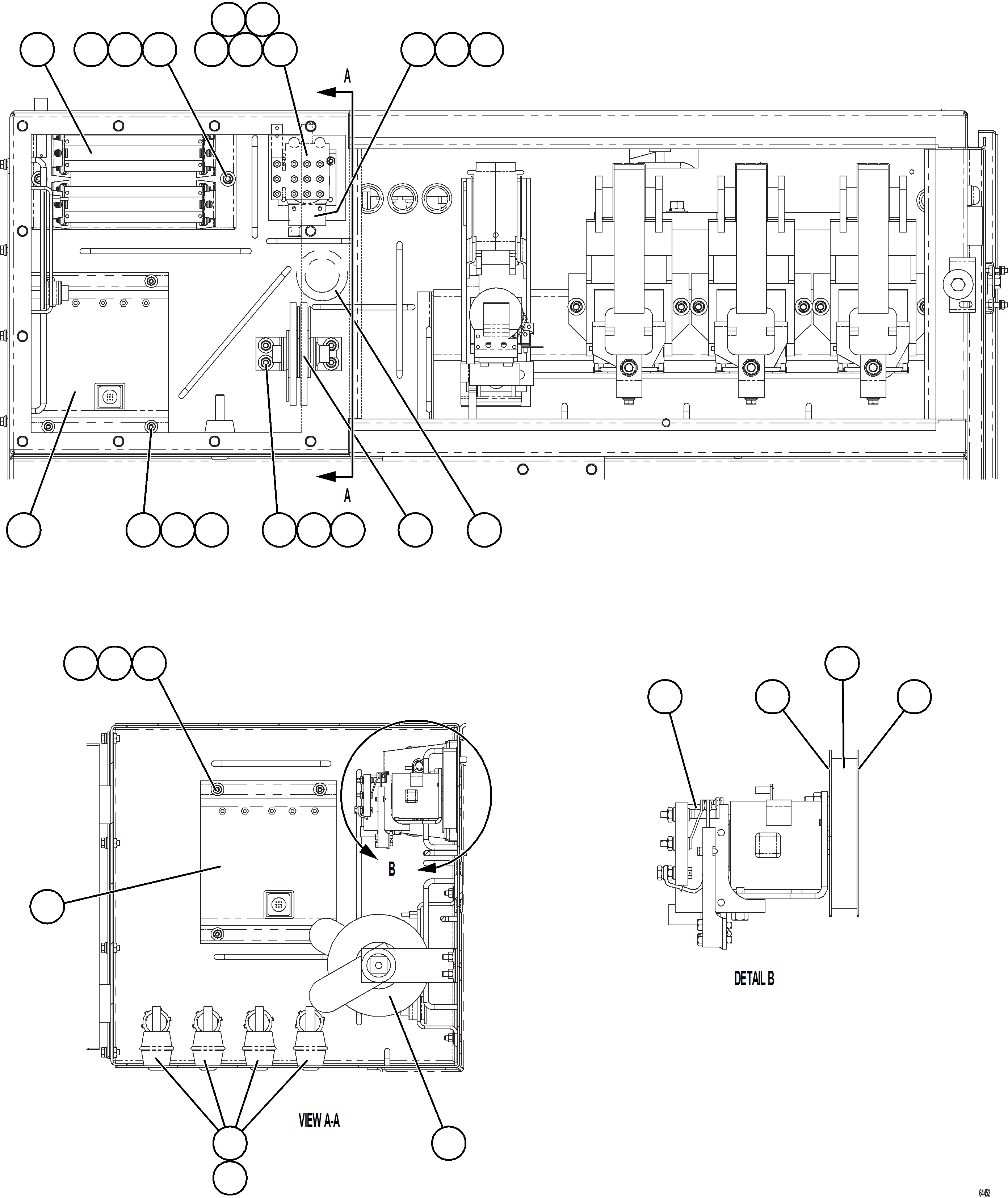 Komatsu parts book diagram for AFE73-F 980E-4 S/N A40071 COLLAHUASI: CTRL CABINET -CONTACTOR BOX    1/2    58B-43-00700
