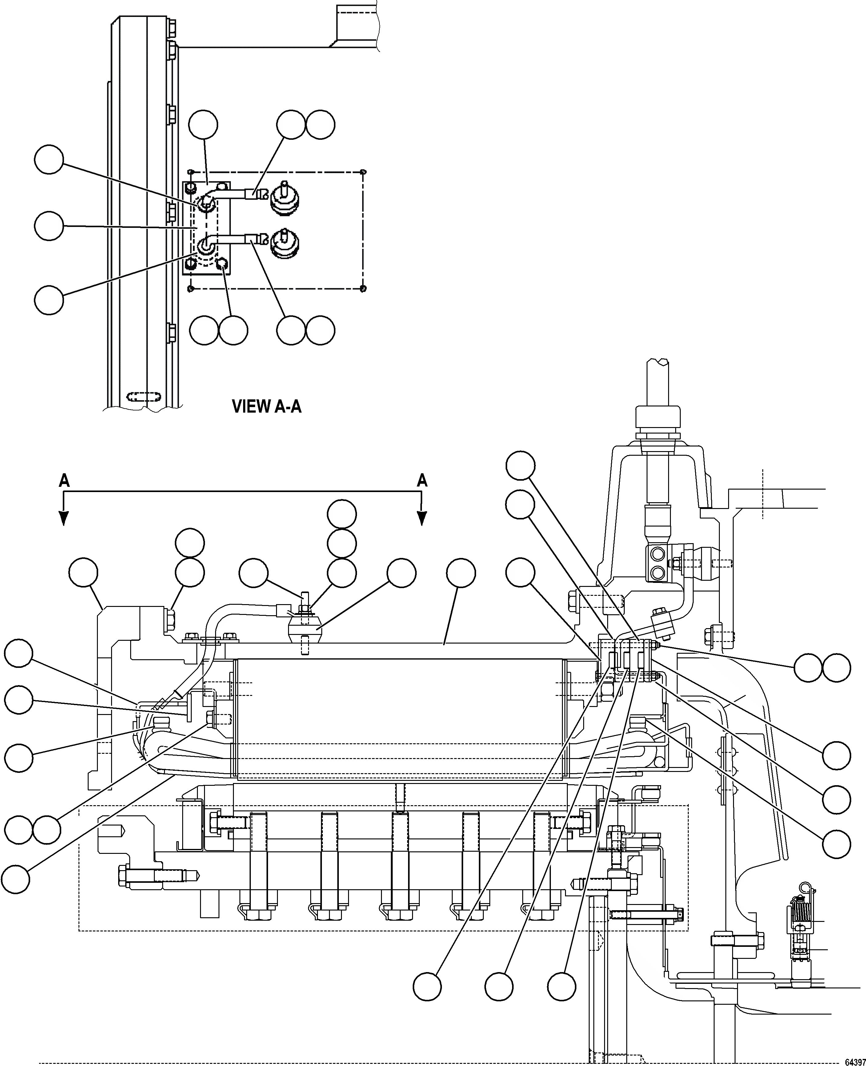 Komatsu parts book diagram for AFE73-F 980E-4 S/N A40071 COLLAHUASI: STATOR ASSEMBLY    58B-06-01830