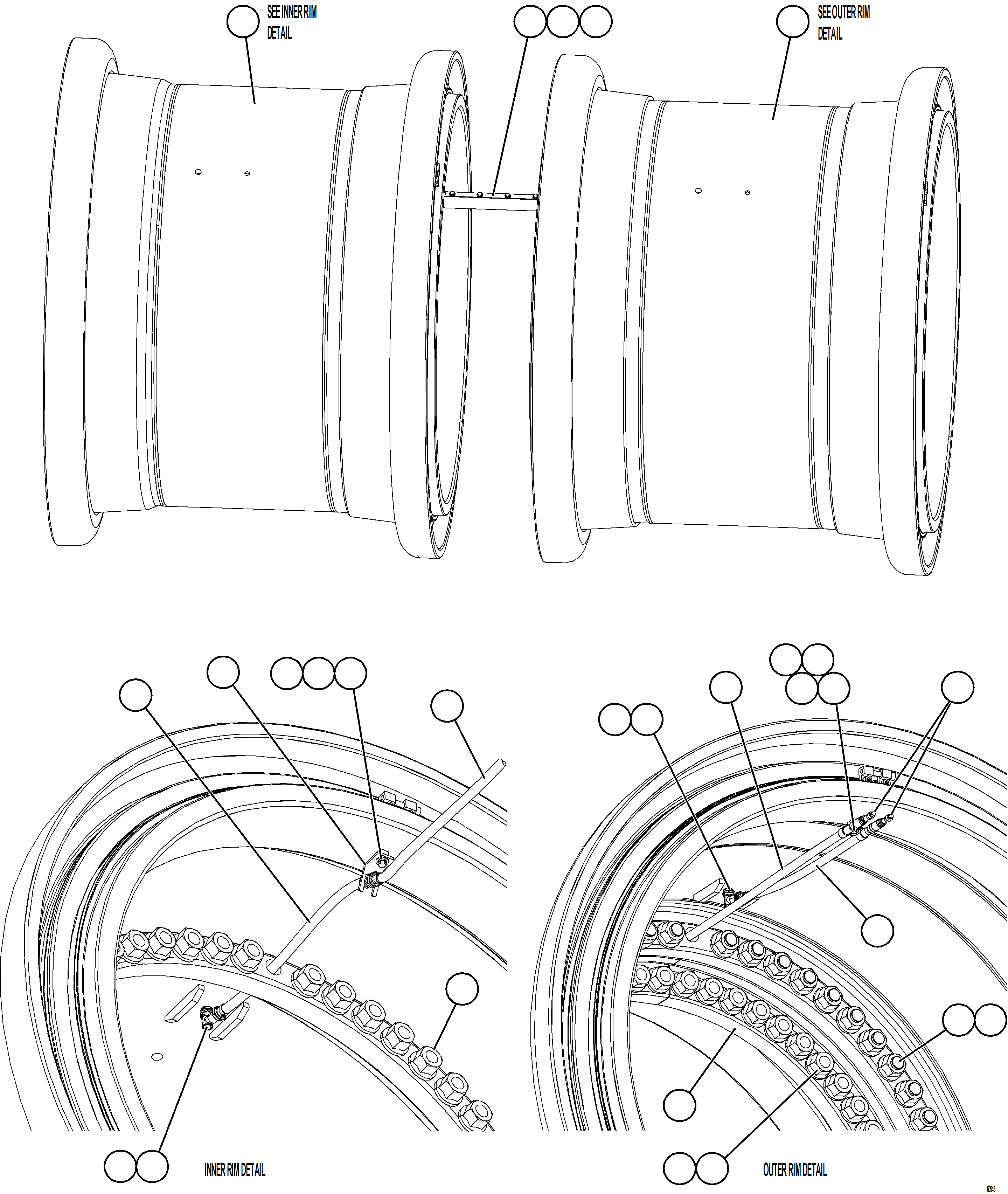 Dump Trucks Komatsu / AFE73-G 980E-4 S/N A40078 - A40079  ESCONDIDA(AFE73-G) / REAR WHEEL INSTALLATION(134 : 63352)