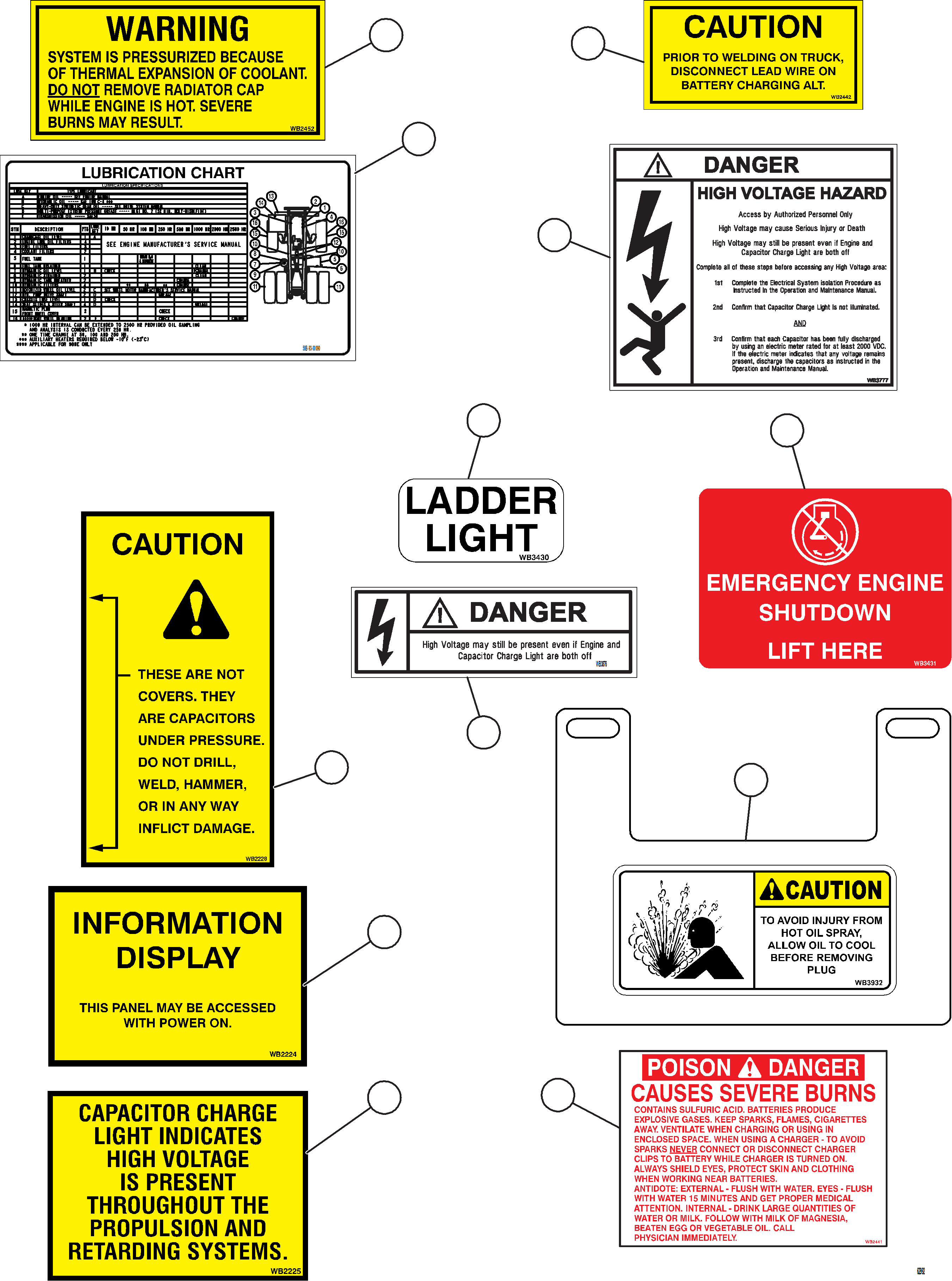 Komatsu parts book diagram for AFE73-J 980E-4 S/N A40124 & A40131 - A40133 EPSA: DECALS & WARNINGS    2/4