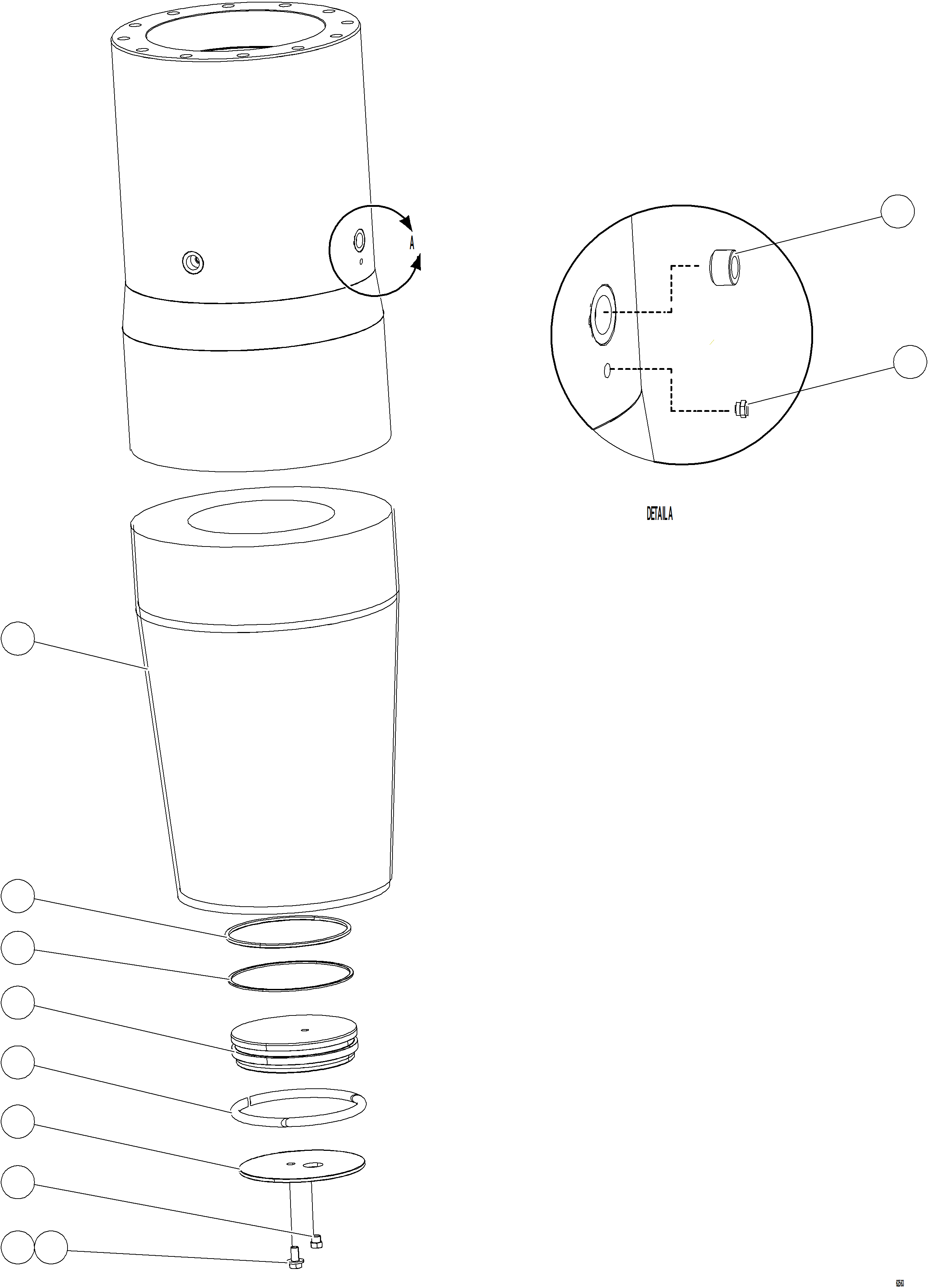 Komatsu parts book diagram for AFE73-J 980E-4 S/N A40124 & A40131 - A40133 EPSA: PISTON ASSEMBLY    58B-50-00800