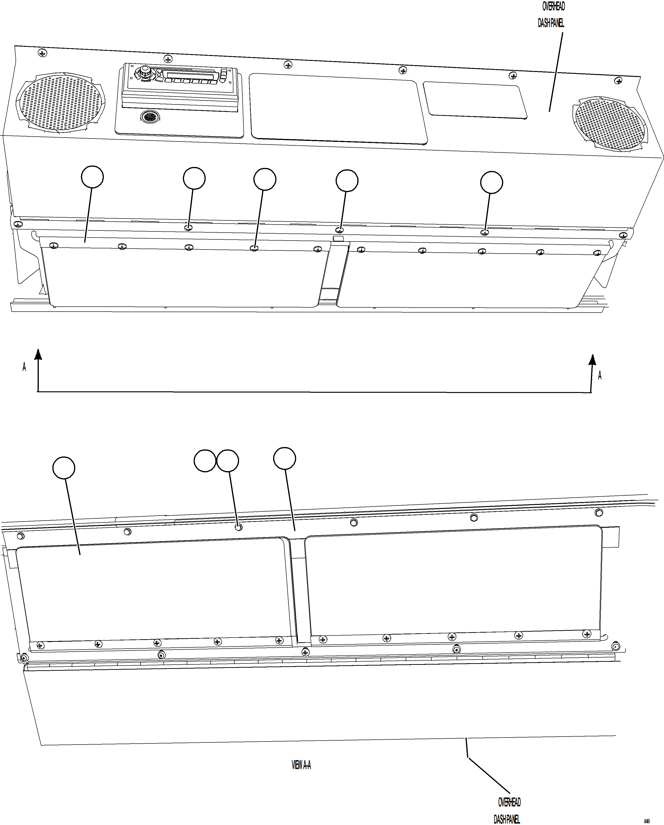Komatsu parts book diagram for AFE73-J 980E-4 S/N A40124 & A40131 - A40133 EPSA: VISOR INSTALLATION