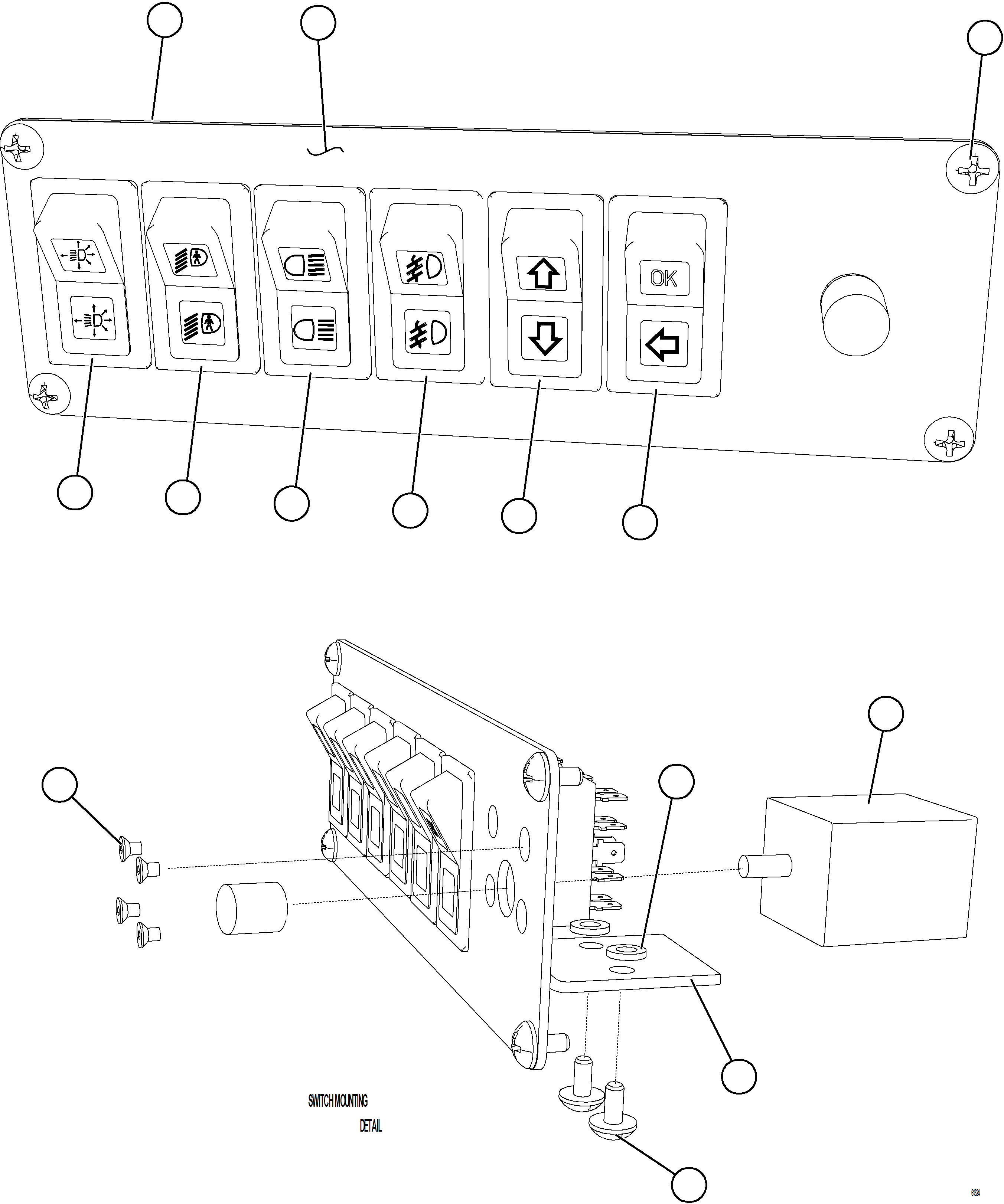 Komatsu parts book diagram for AFE73-J 980E-4 S/N A40124 & A40131 - A40133 EPSA: LOWER LH DASH MODULE