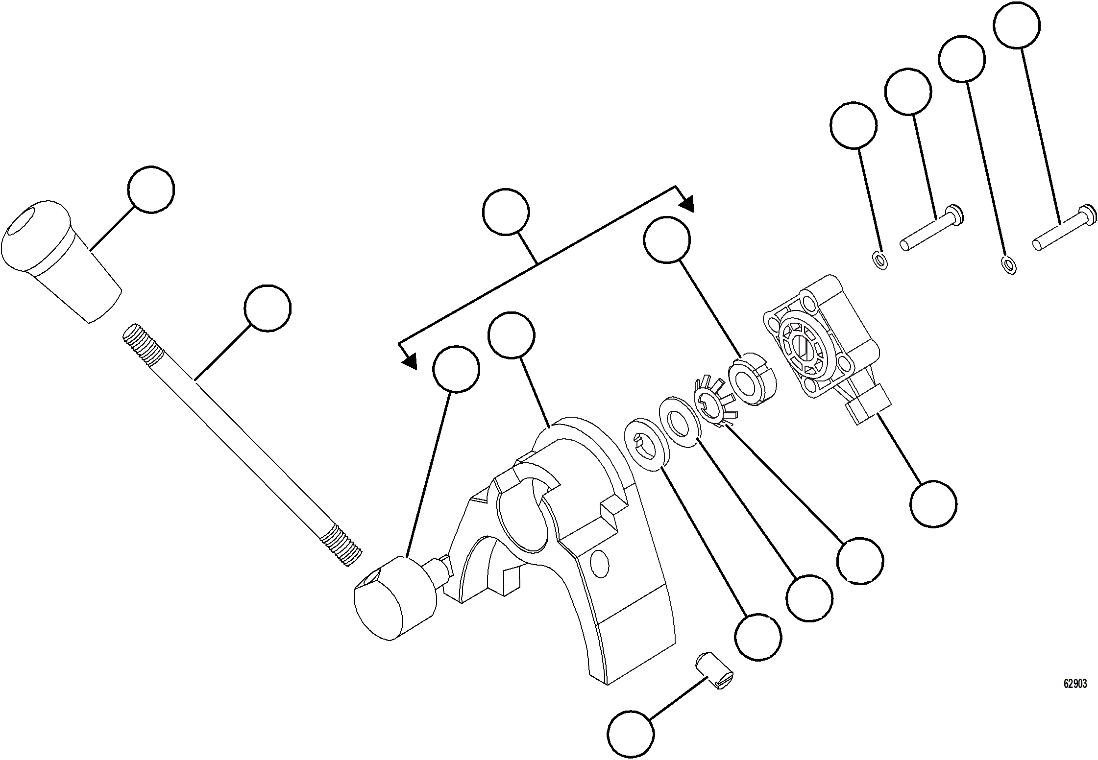 Komatsu parts book diagram for AFE73-J 980E-4 S/N A40124 & A40131 - A40133 EPSA: RETARDER LEVER ASSEMBLY    58F-06-03940