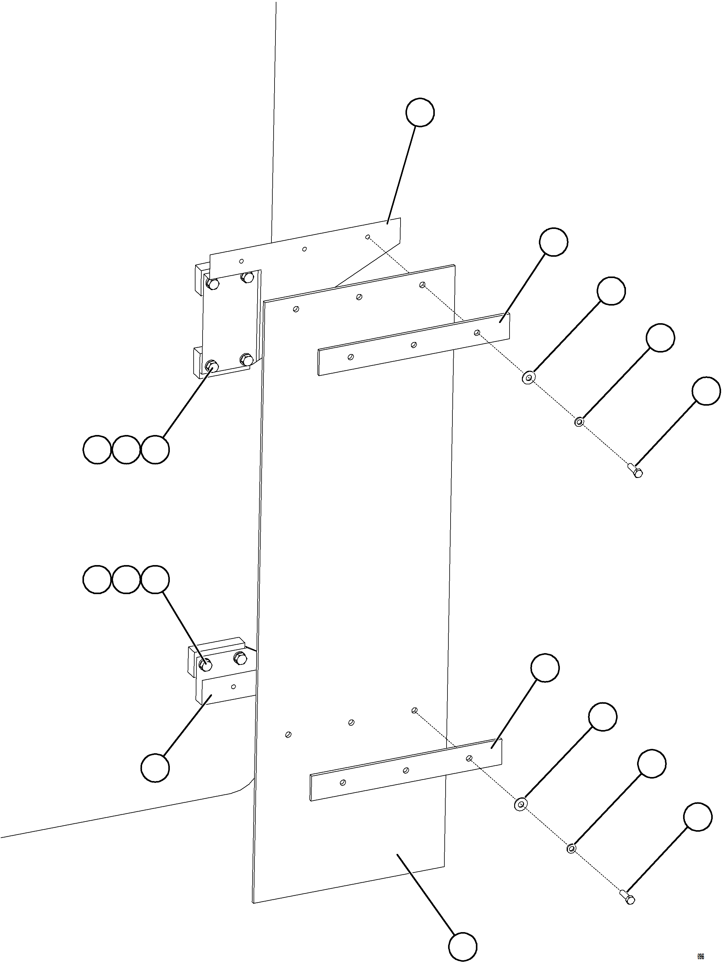 Komatsu parts book diagram for AFE73-J 980E-4 S/N A40124 & A40131 - A40133 EPSA: FUEL TANK MUD FLAPS    1/2