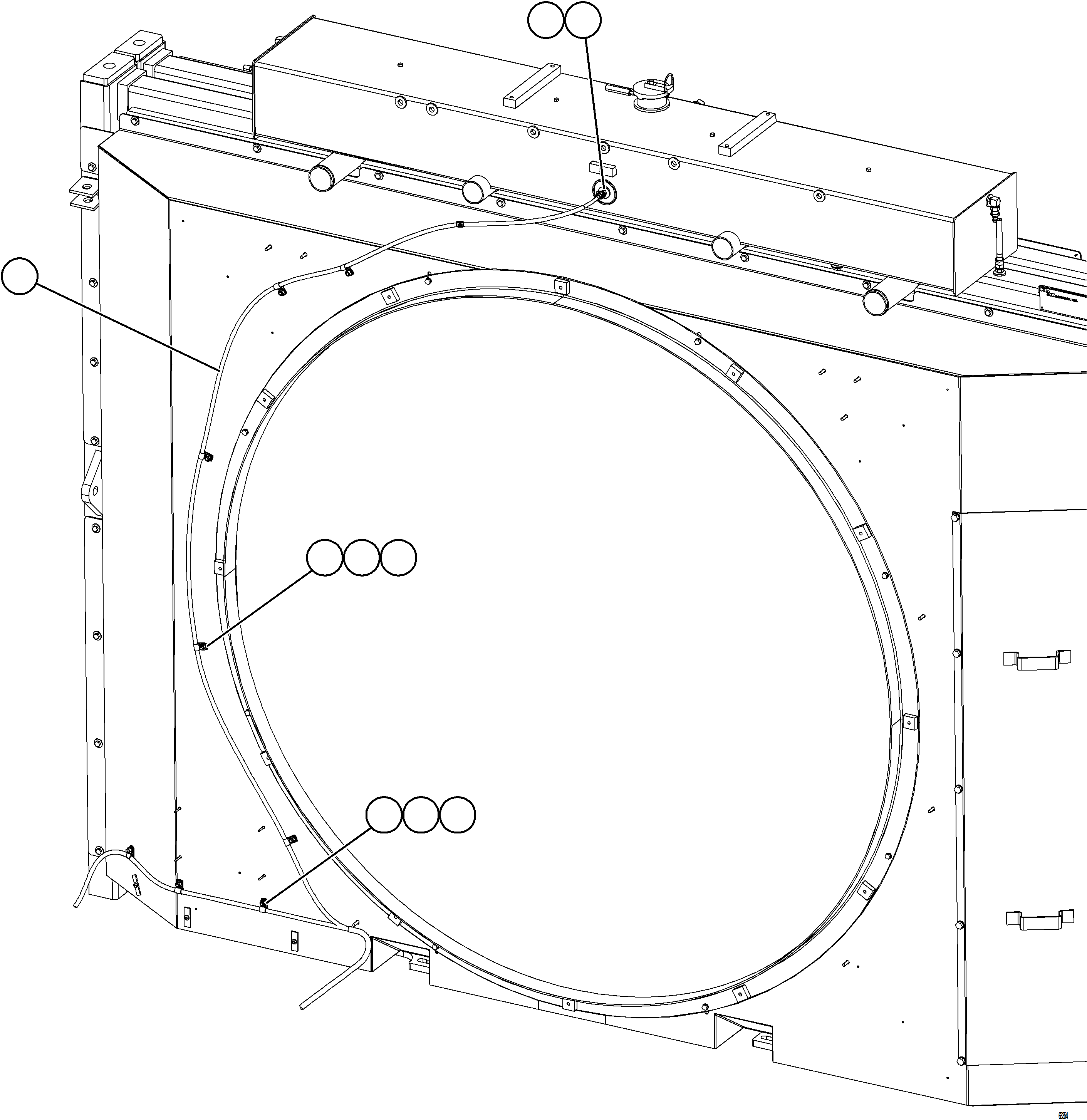 Komatsu parts book diagram for AFE73-J 980E-4 S/N A40124 & A40131 - A40133 EPSA: COOLANT LEVEL SWITCH INSTALLATION