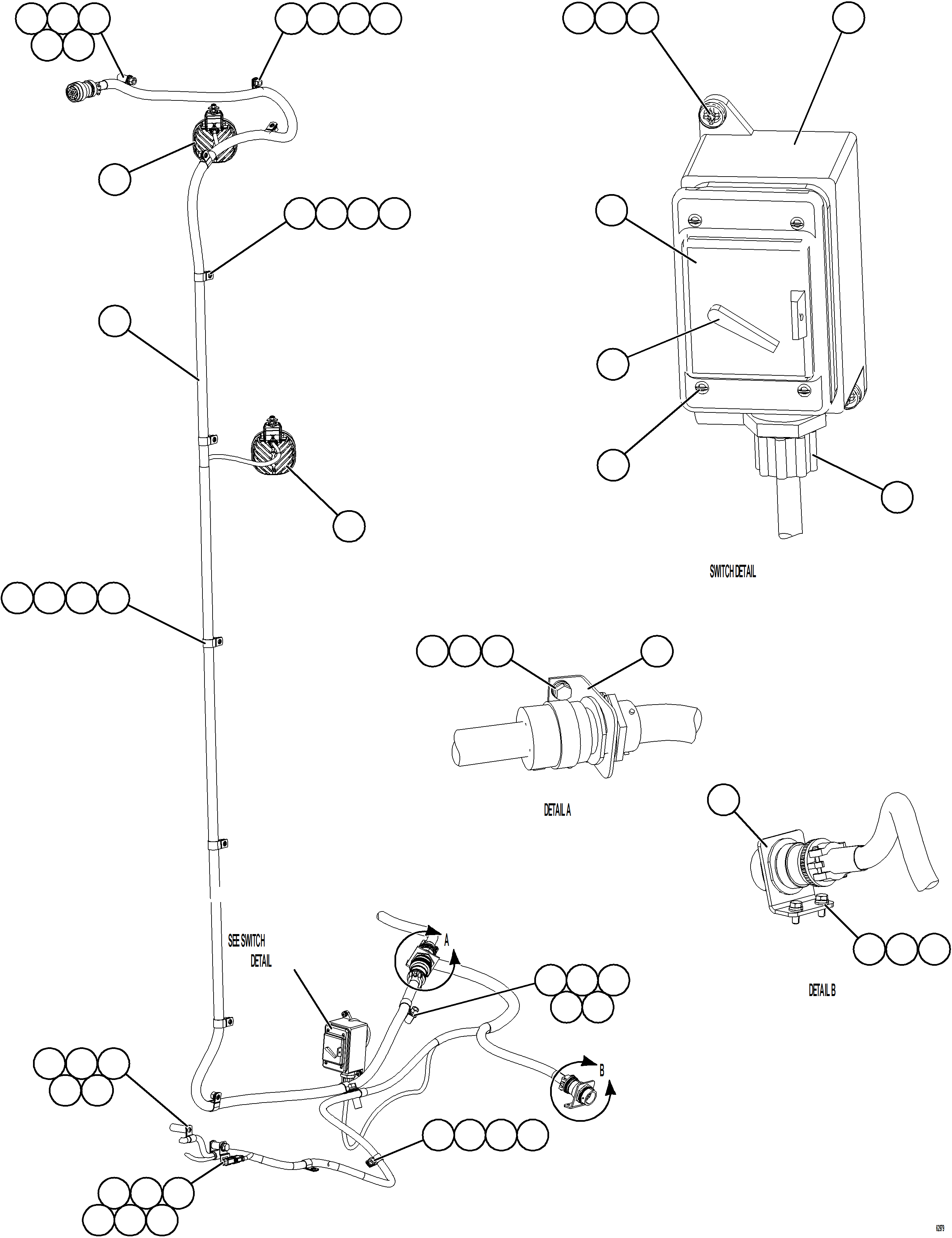 Komatsu parts book diagram for AFE73-J 980E-4 S/N A40124 & A40131 - A40133 EPSA: ENGINE BAY LIGHTS