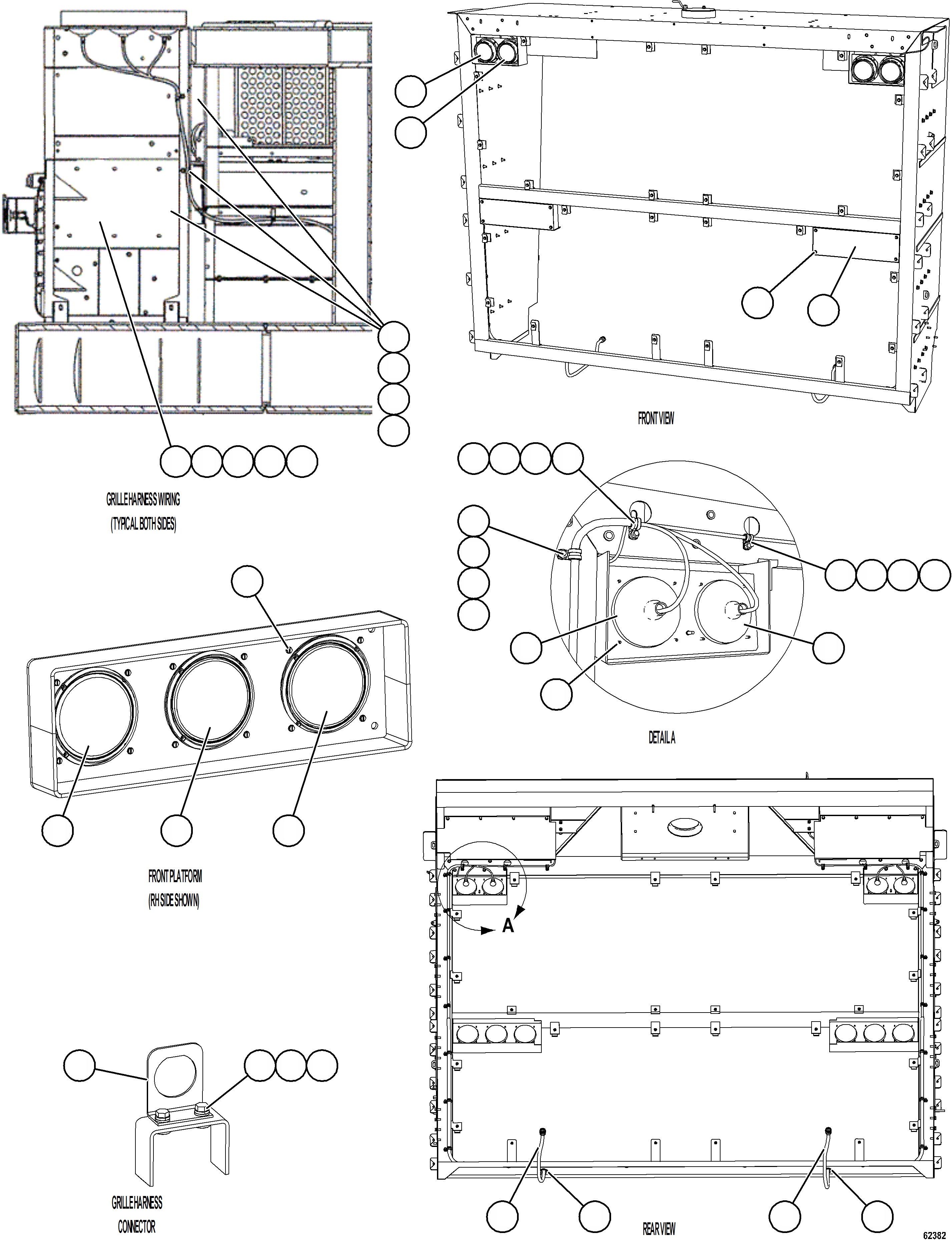 Komatsu parts book diagram for AFE73-J 980E-4 S/N A40124 & A40131 - A40133 EPSA: HEADLIGHT/FOG LIGHT - BUMPER MOUNTED