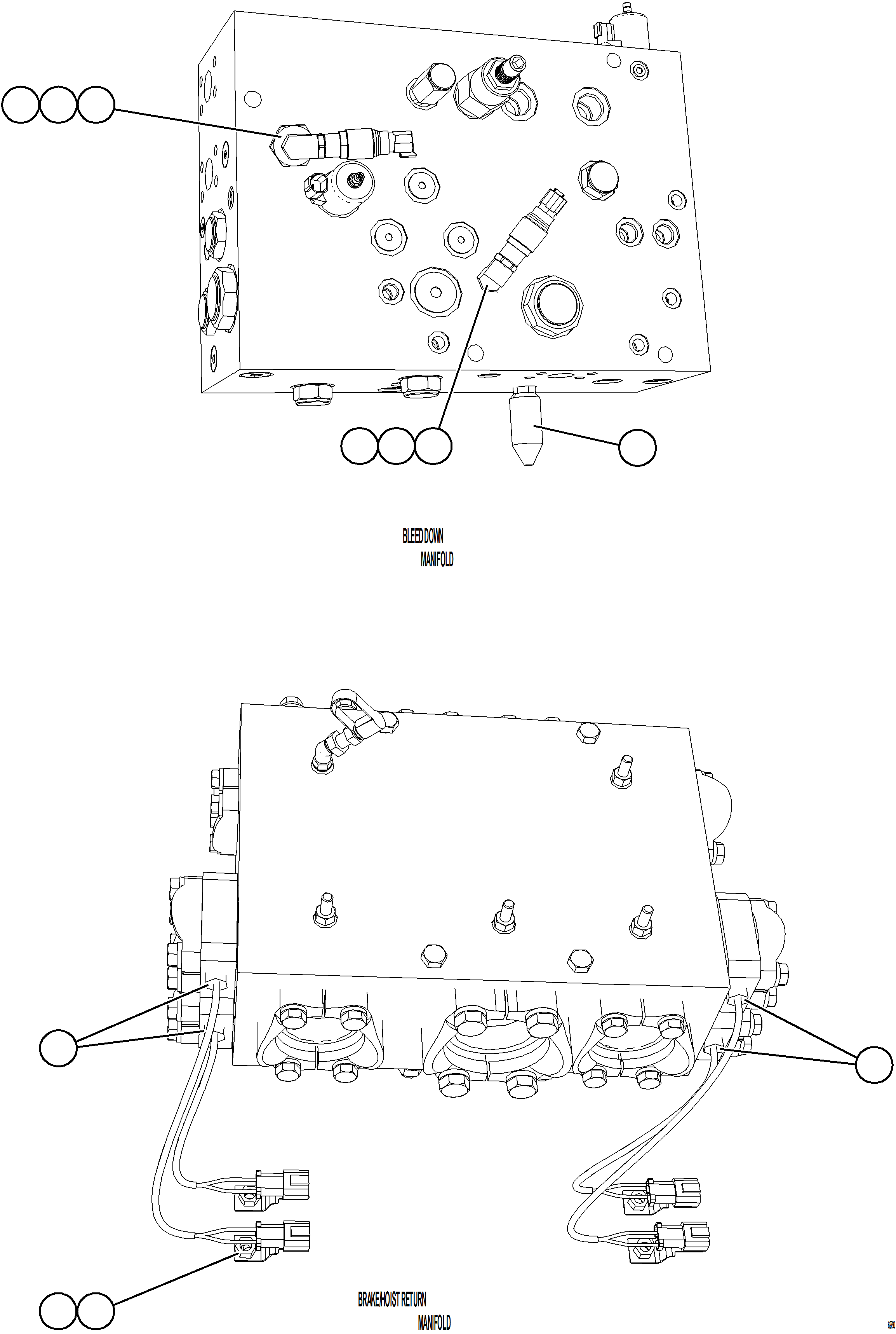 Komatsu parts book diagram for AFE73-J 980E-4 S/N A40124 & A40131 - A40133 EPSA: MANIFOLD SWITCHES & SENSORS