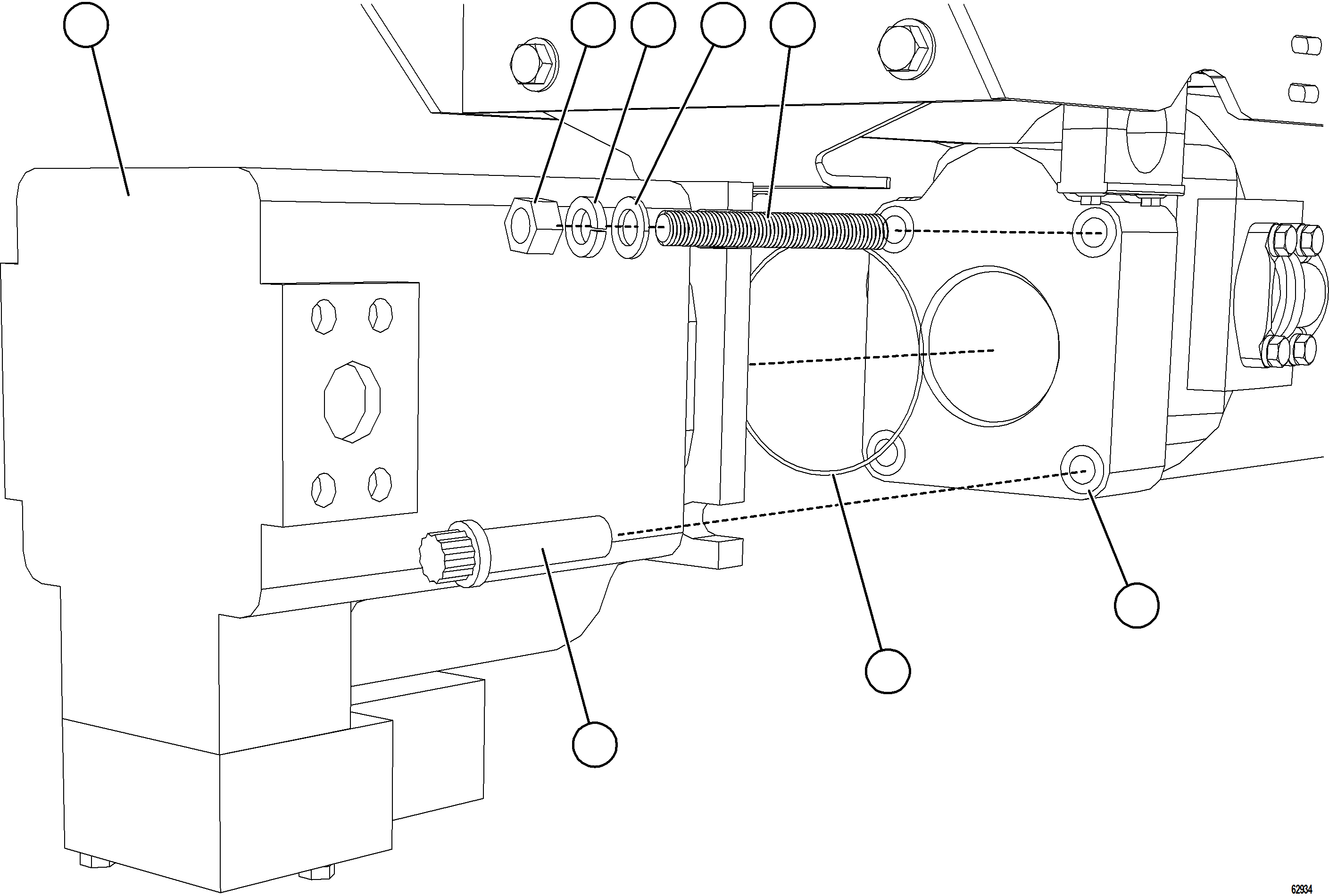 Komatsu parts book diagram for AFE73-J 980E-4 S/N A40124 & A40131 - A40133 EPSA: STEERING PUMP INSTALLATION