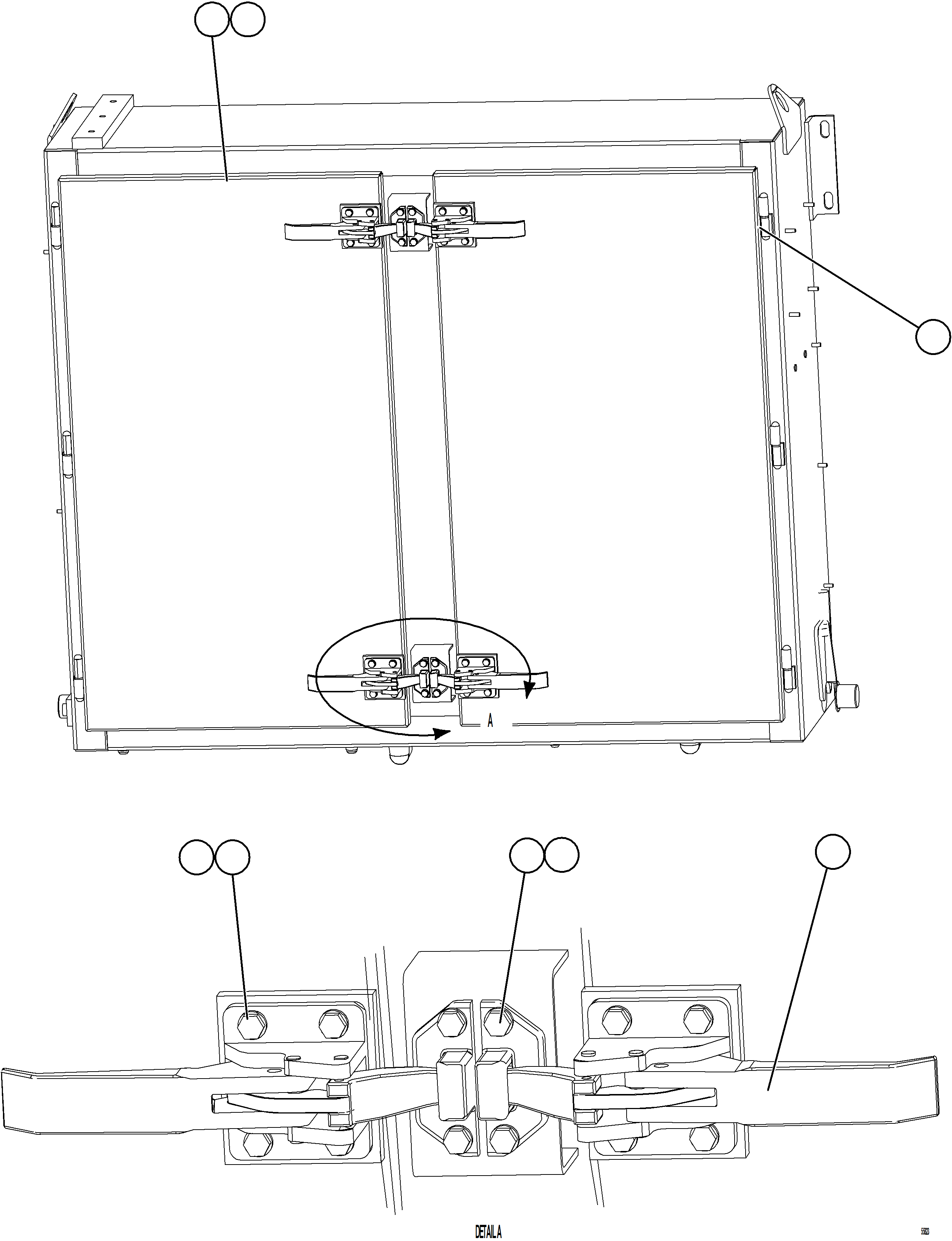 Komatsu parts book diagram for AFE73-J 980E-4 S/N A40124 & A40131 - A40133 EPSA: HYDRAULIC CABINET ASSEMBLY
