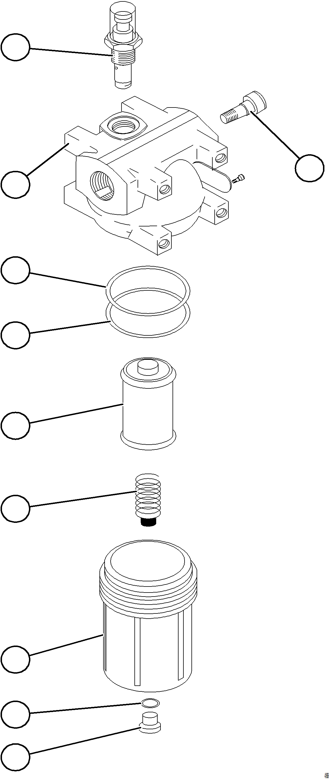 Komatsu parts book diagram for AFE73-J 980E-4 S/N A40124 & A40131 - A40133 EPSA: HYDRAULIC FILTER ASSEMBLY    PC0811