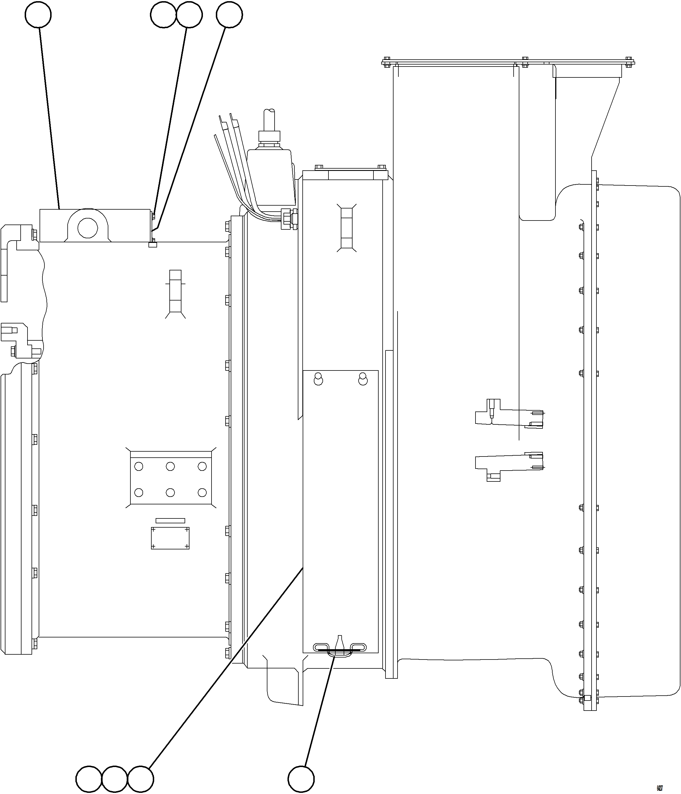 Komatsu parts book diagram for AFE73-J 980E-4 S/N A40124 & A40131 - A40133 EPSA: ALTERNATOR/BLOWER ASSEMBLY    58B-06-02330