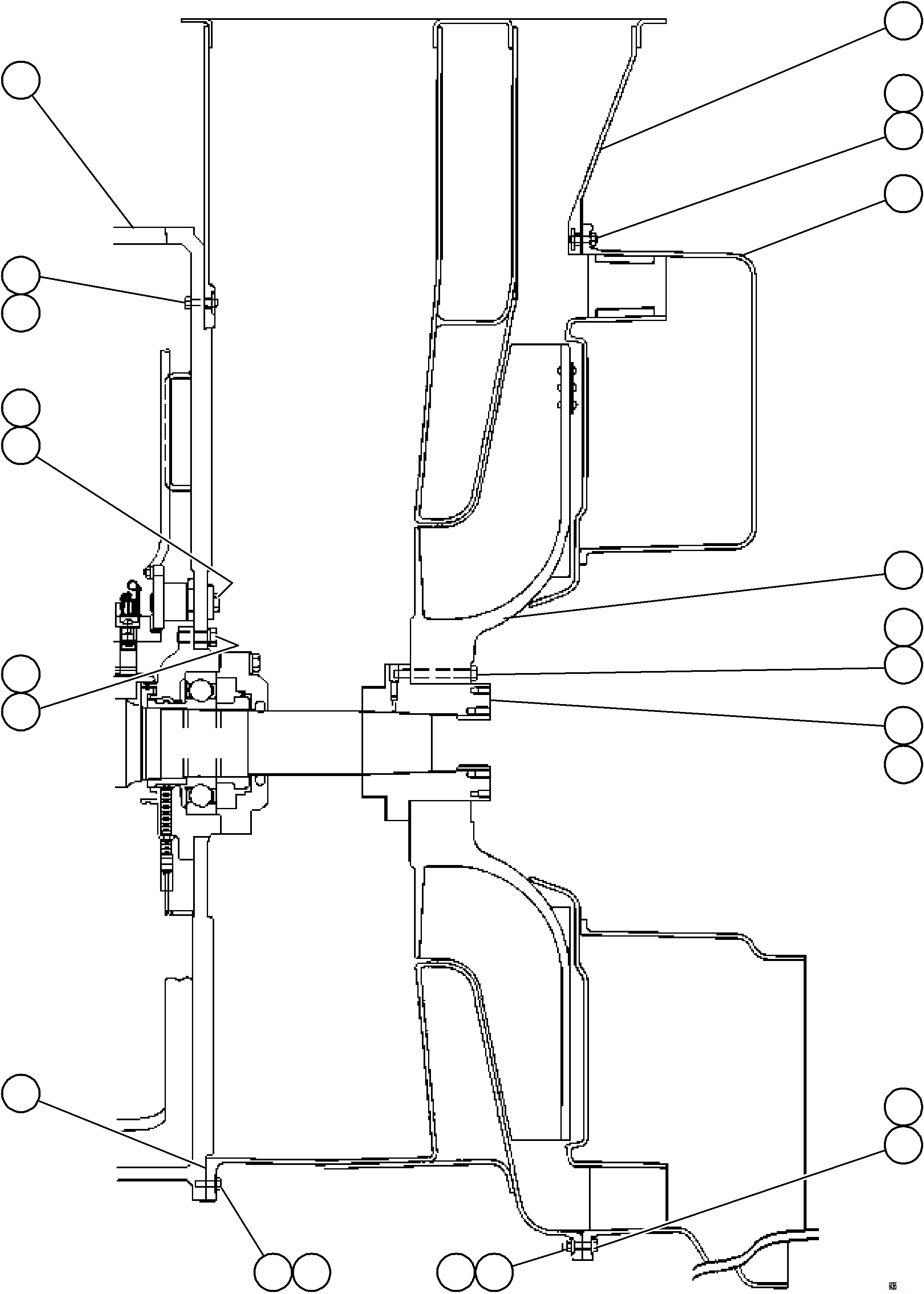 Komatsu parts book diagram for AFE73-J 980E-4 S/N A40124 & A40131 - A40133 EPSA: BLOWER HOUSING