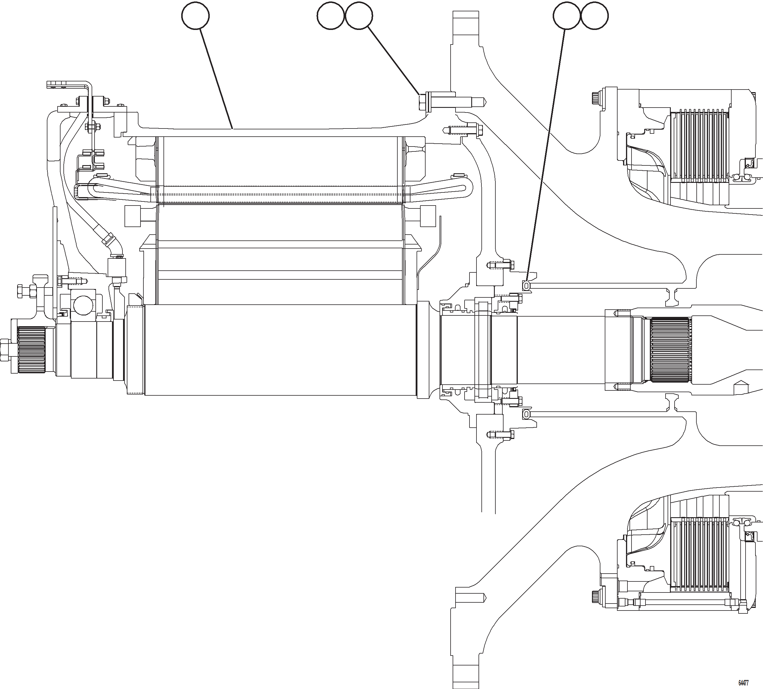 Komatsu parts book diagram for AFE73-J 980E-4 S/N A40124 & A40131 - A40133 EPSA: WHEEL MOTOR MATING COMPONENTS