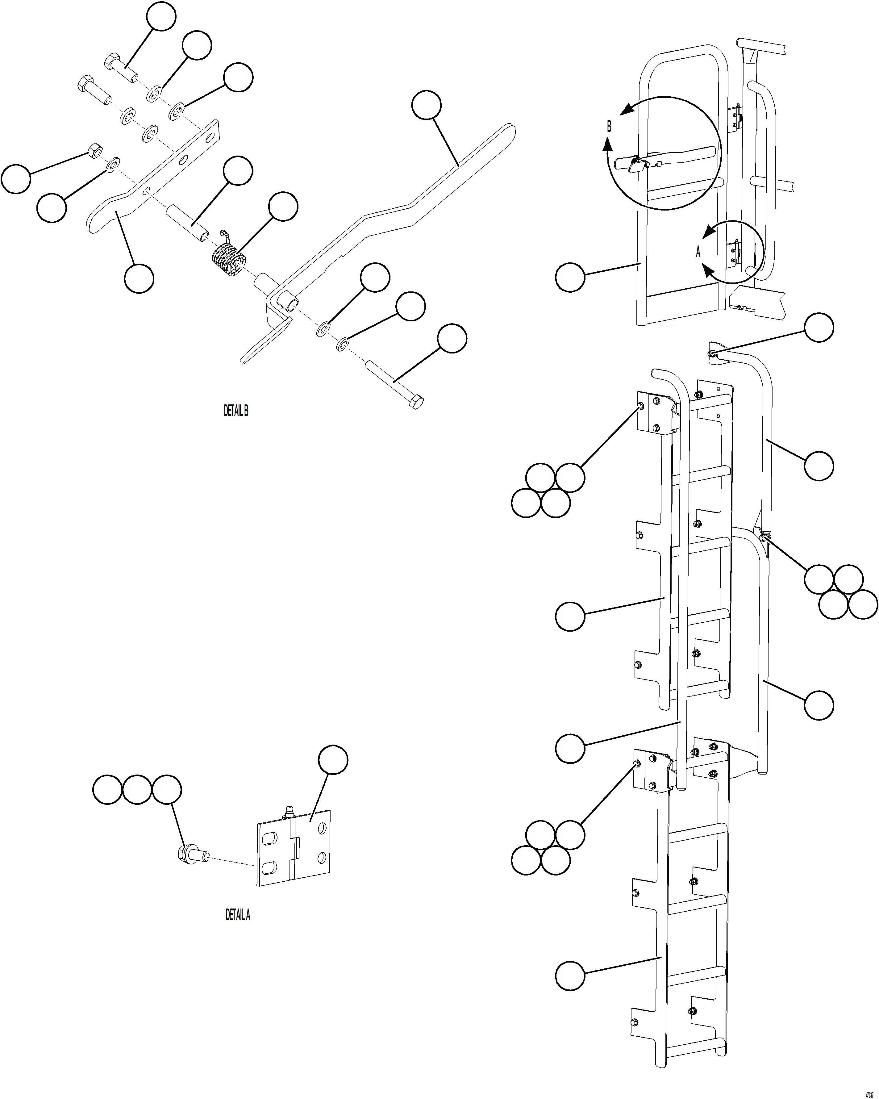 Dump Trucks Komatsu / AFE73-N 980E-4 S/N A40147 - A40148  LAS BAMBAS(AFE73-N) / LH GATE & LADDER(028 : 47037)