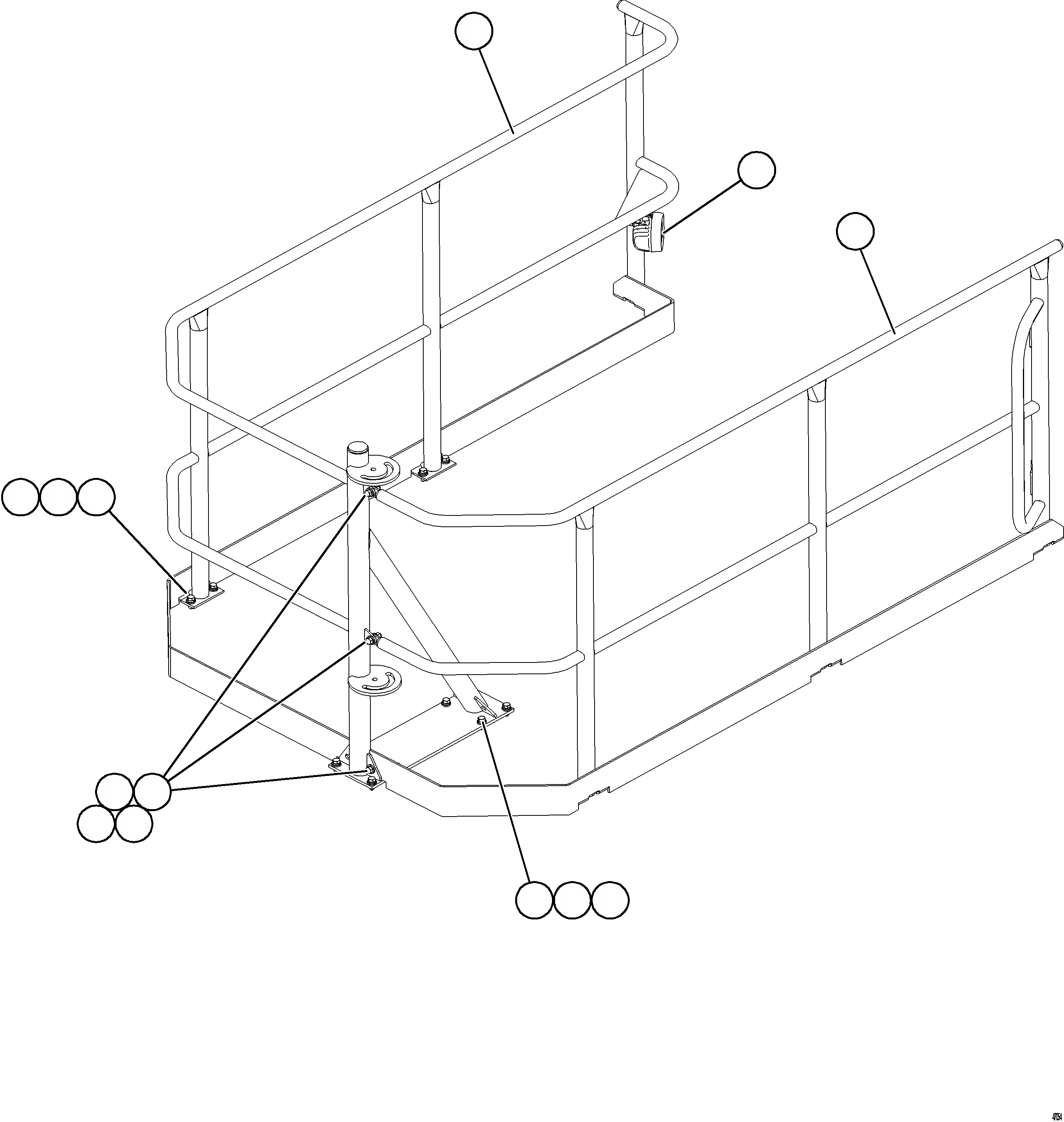 Dump Trucks Komatsu / AFE73-N 980E-4 S/N A40147 - A40148  LAS BAMBAS(AFE73-N) / RH DECK HANDRAILS(038 : 47054)