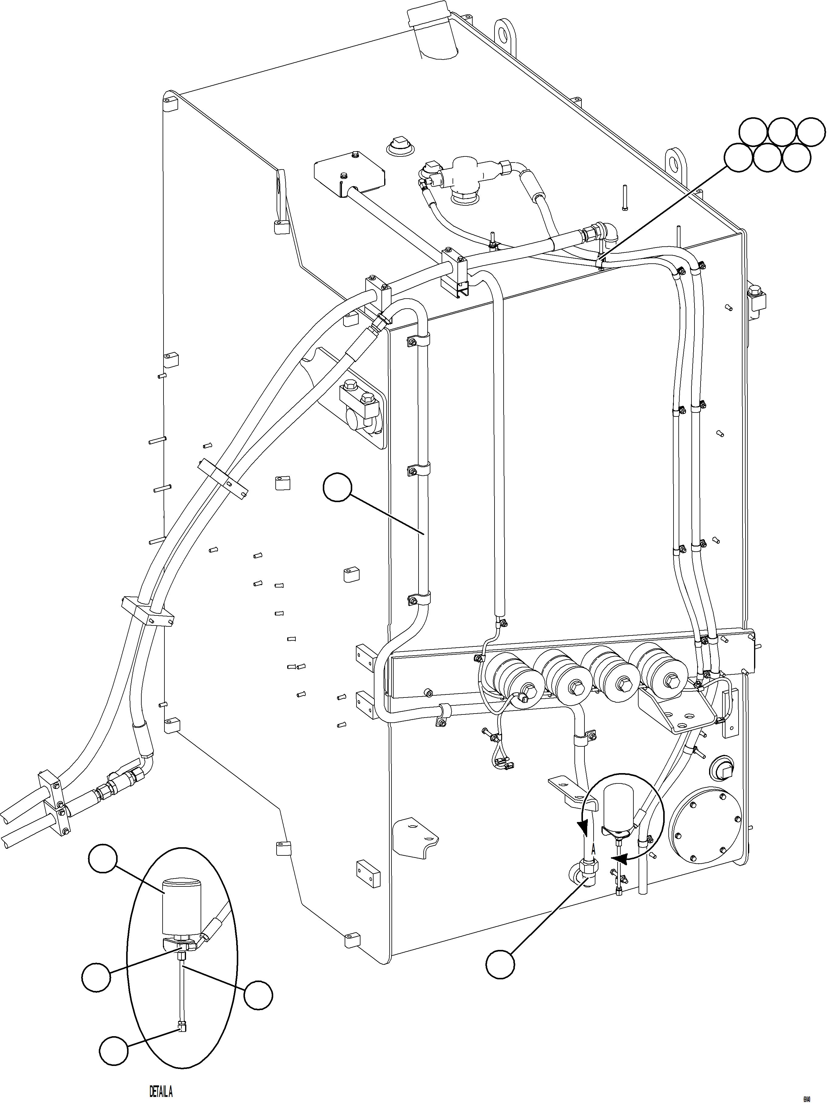 Komatsu parts book diagram for AFE75-B 980E-5 S/N A50006 - A50007 TECK: FUEL SYSTEM PIPING    2/5