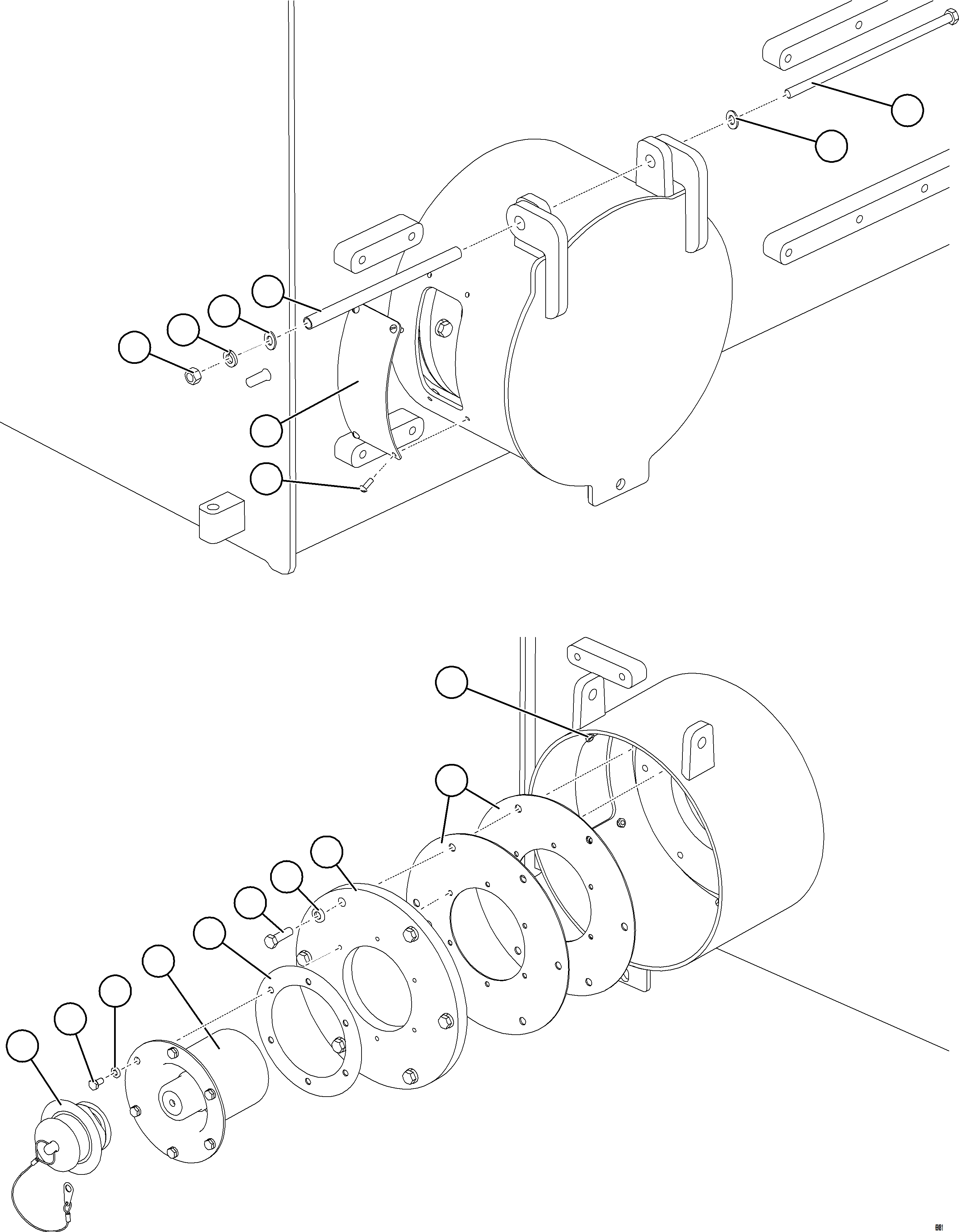 Komatsu parts book diagram for AFE75-B 980E-5 S/N A50006 - A50007 TECK: FUEL TANK QUICK FILL - RH