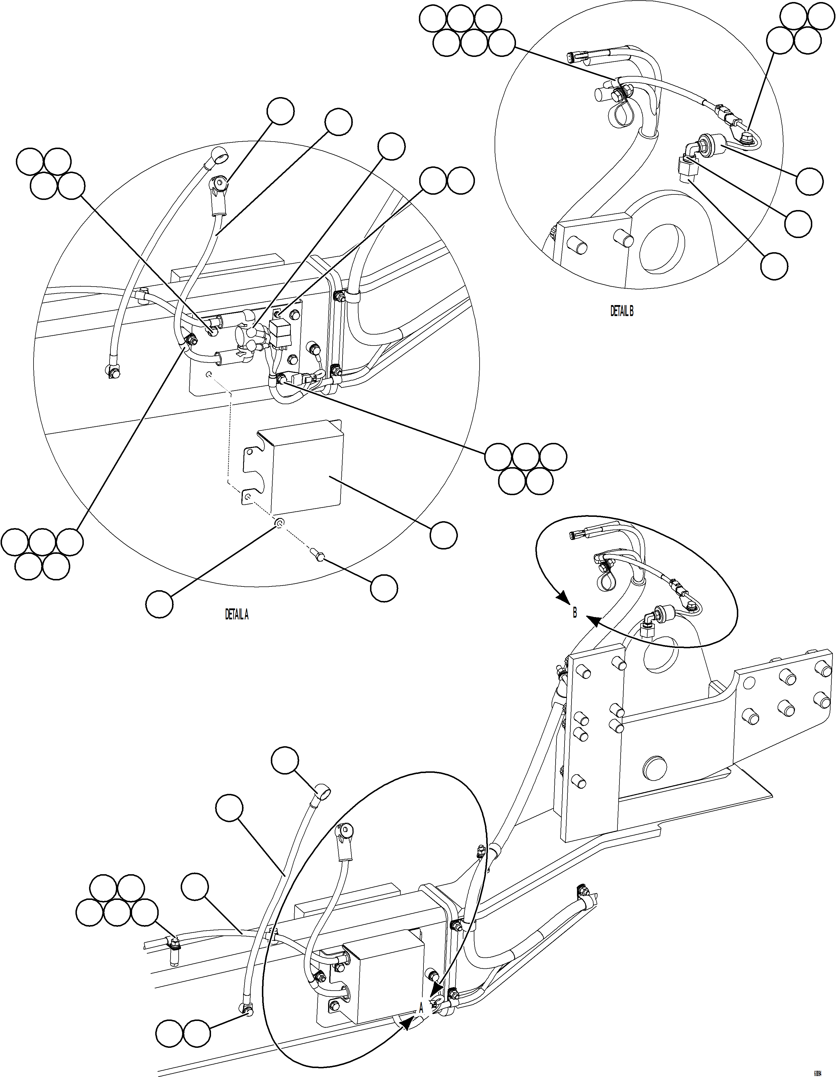 Komatsu parts book diagram for AFE75-B 980E-5 S/N A50006 - A50007 TECK: STARTING SYSTEM WIRING    3/3