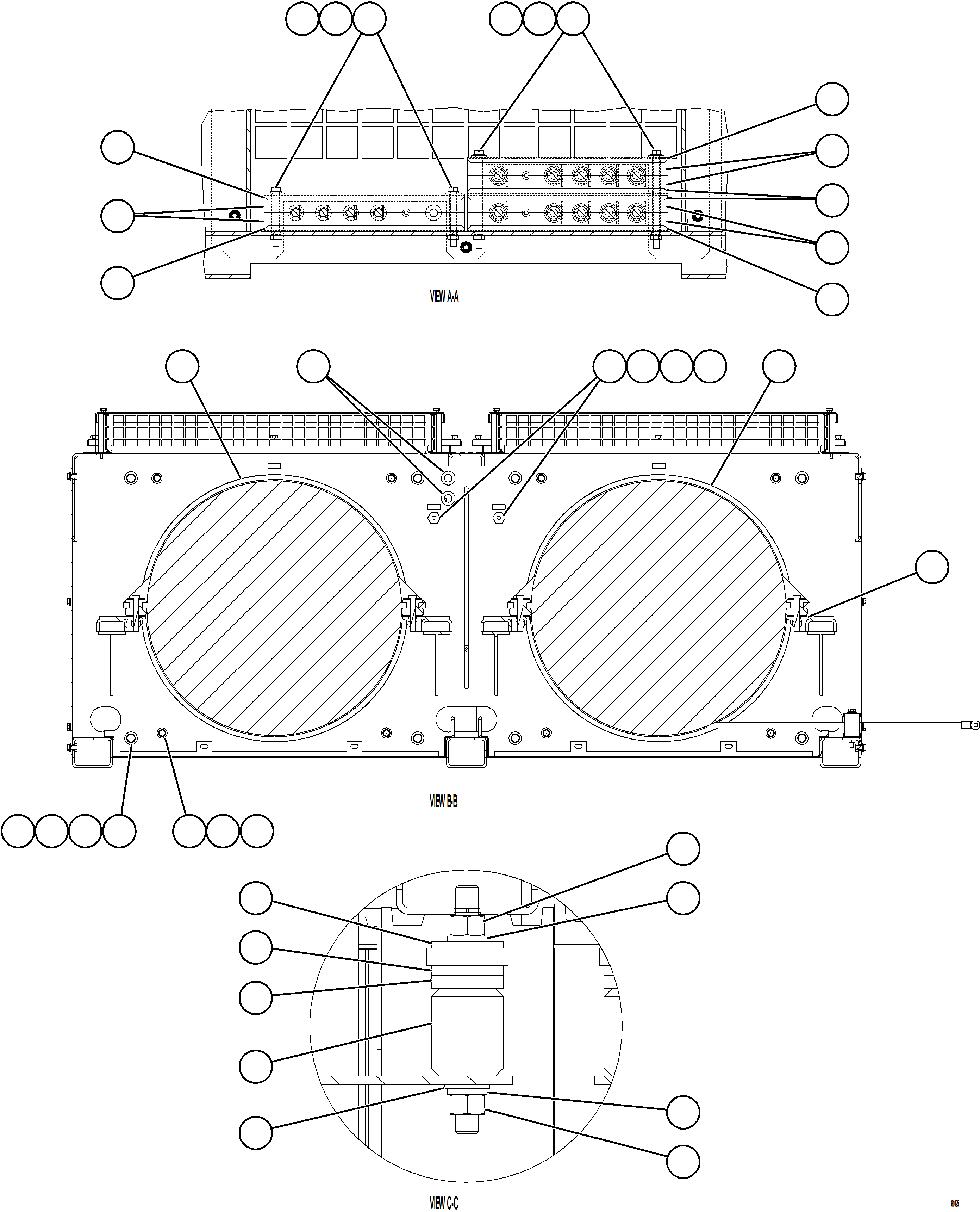 Komatsu parts book diagram for AFE75-B 980E-5 S/N A50006 - A50007 TECK: RETARDING GRID ASSEMBLY    2/3    58B-06-03700