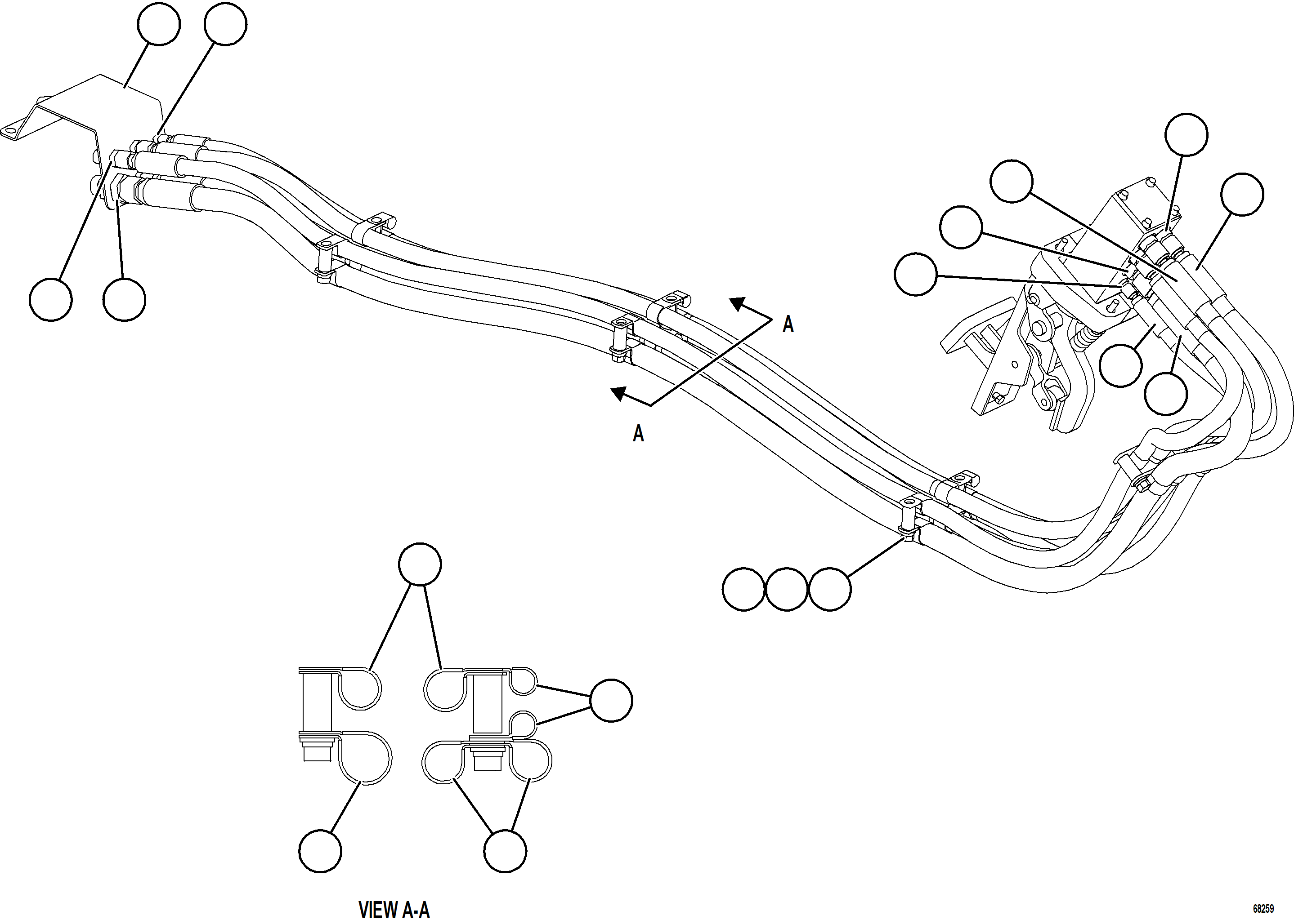 Komatsu parts book diagram for AFE75-B 980E-5 S/N A50006 - A50007 TECK: BRAKE VALVE PIPING