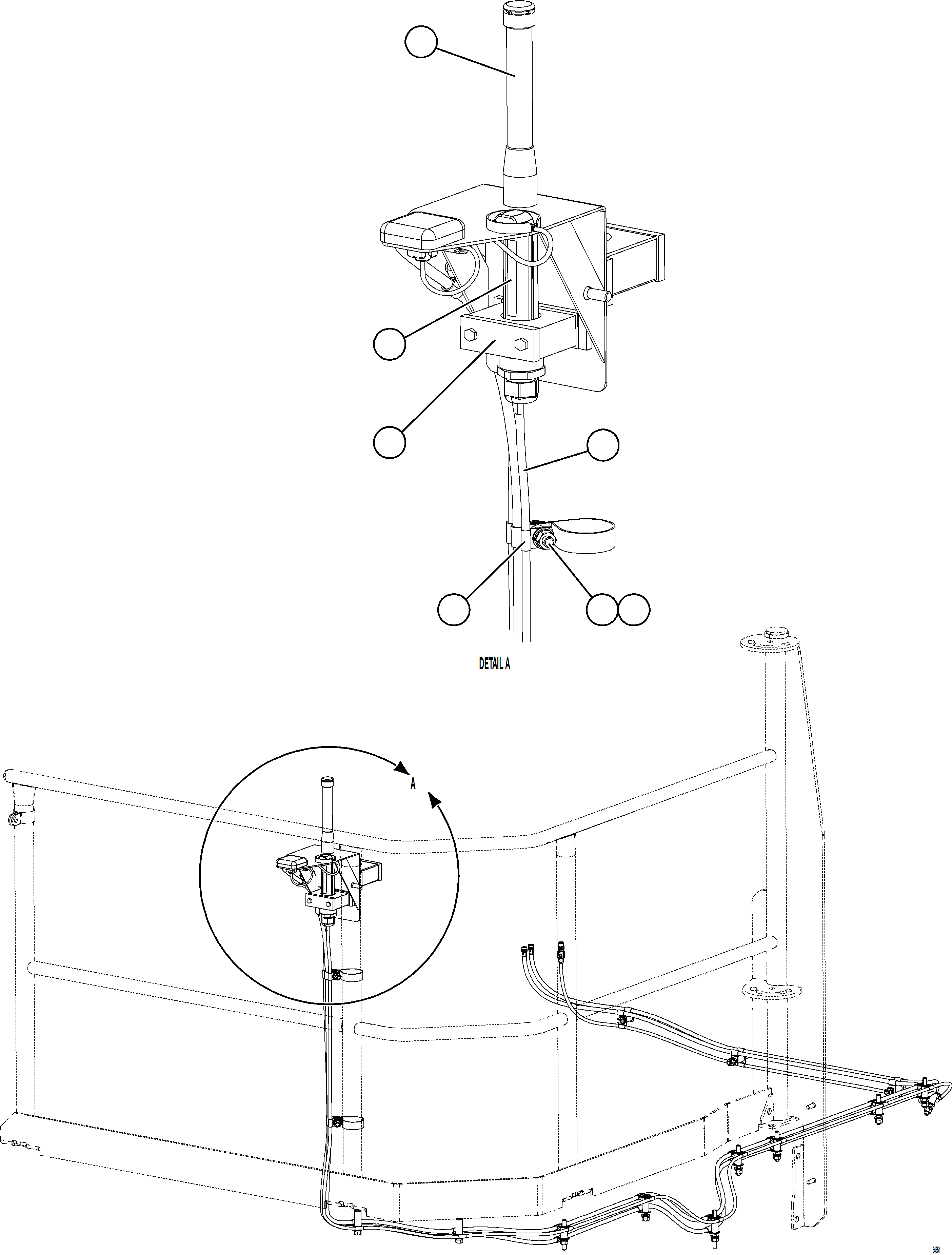 Komatsu parts book diagram for AFE75-B 980E-5 S/N A50006 - A50007 TECK: KWB WIRELESS RADIO & ANTENNA INSTALLATION