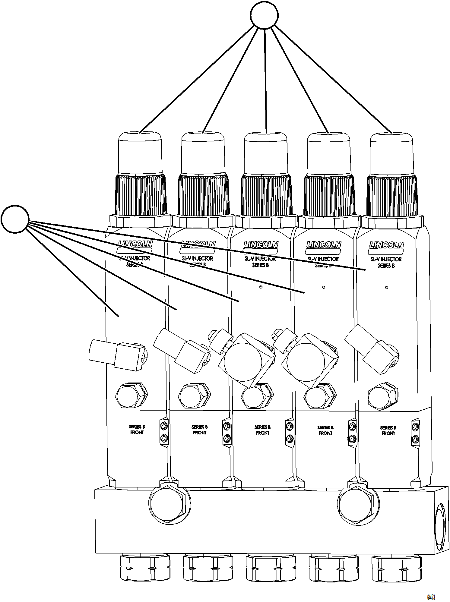 Komatsu parts book diagram for AFE75-B 980E-5 S/N A50006 - A50007 TECK: 5-PIECE INJECTOR ASSEMBLY    58B-80-01290
