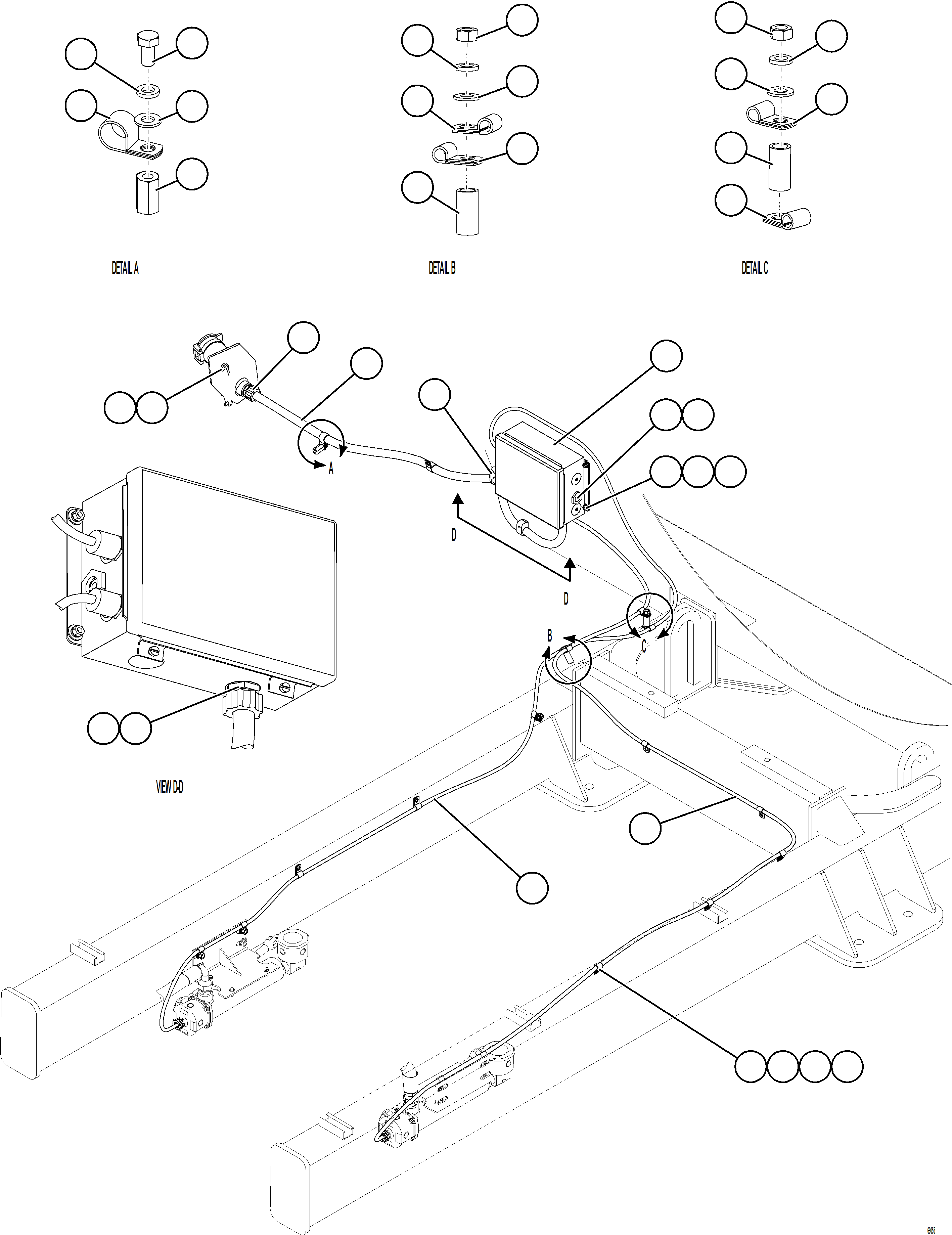 Komatsu parts book diagram for AFE75-B 980E-5 S/N A50006 - A50007 TECK: HOTSTART - JUNCTION BOX AND RECEPTACLE