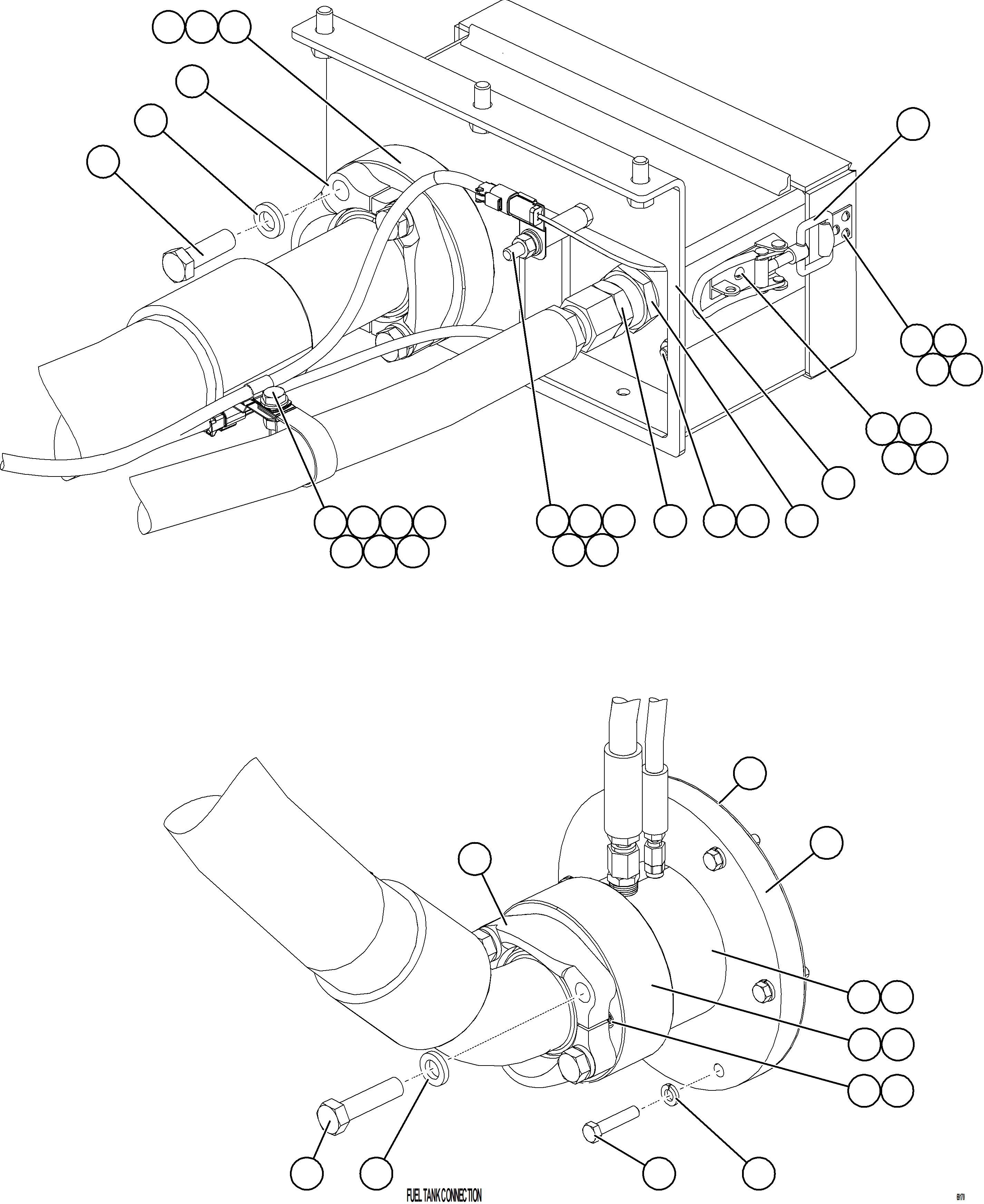 Komatsu parts book diagram for AFE75-B 980E-5 S/N A50006 - A50007 TECK: REMOTE FUEL FILL    2/2