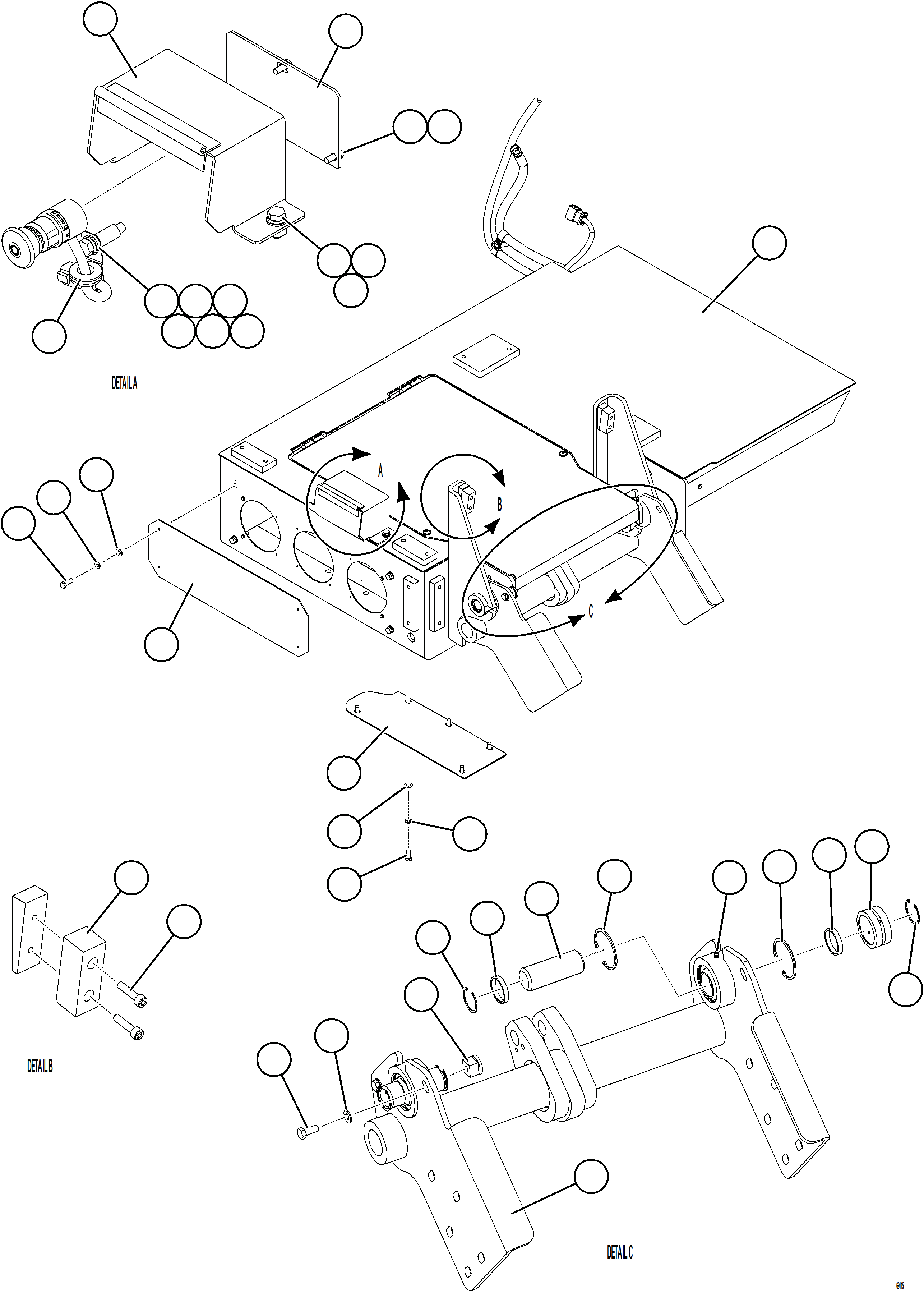 Komatsu parts book diagram for AFE75-B 980E-5 S/N A50006 - A50007 TECK: PLATFORM ASSEMBLY    58B-54-04970    1/2