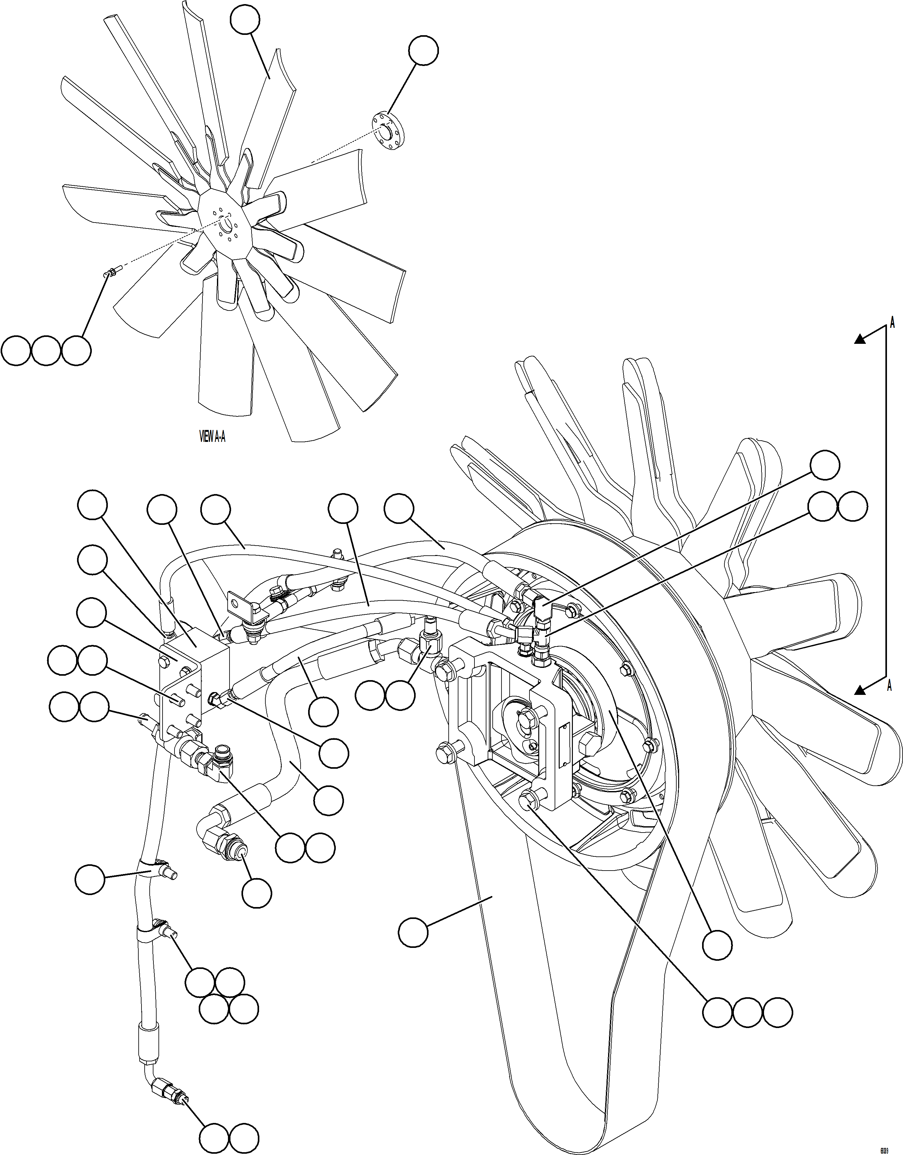 Dump Trucks Komatsu / AFE75-K 980E-5 S/N A50040 - A50041 TOROMOCHO(AFE75-K) / FAN INSTALLATION(004 : 69389)
