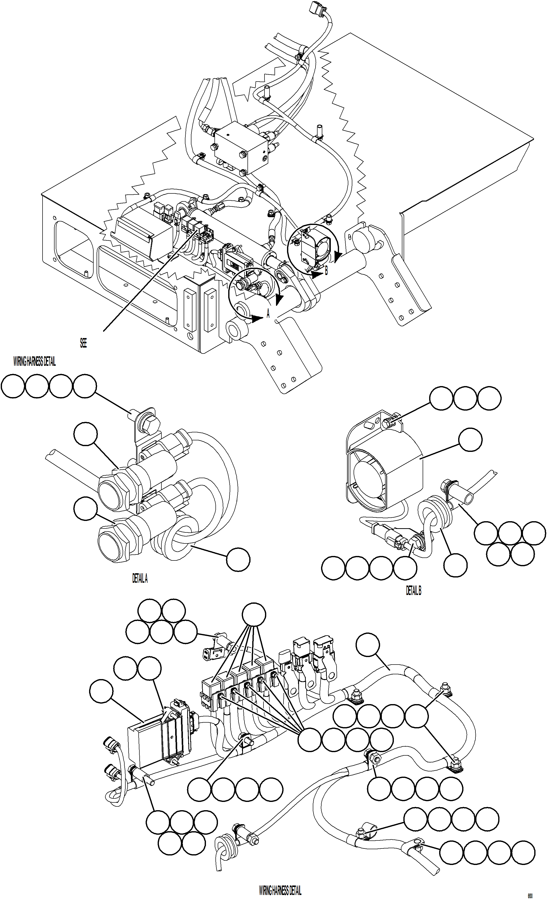 Komatsu parts book diagram for AFE75-M 980E-5 S/N A50044 - A50046, A50048  COPPER MOUNTAIN: PLATFORM ASSEMBLY    3/3    58B-54-04970