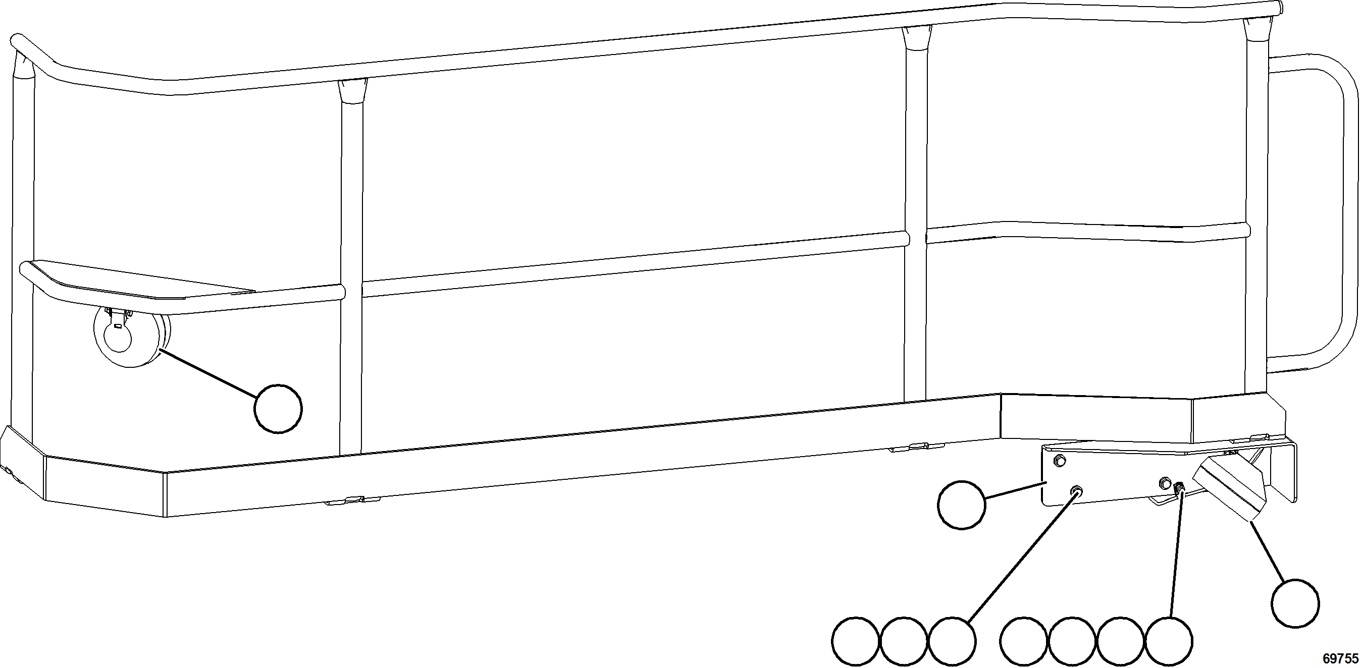 Komatsu parts book diagram for AFE75-M 980E-5 S/N A50044 - A50046, A50048  COPPER MOUNTAIN: LADDER LIGHTS