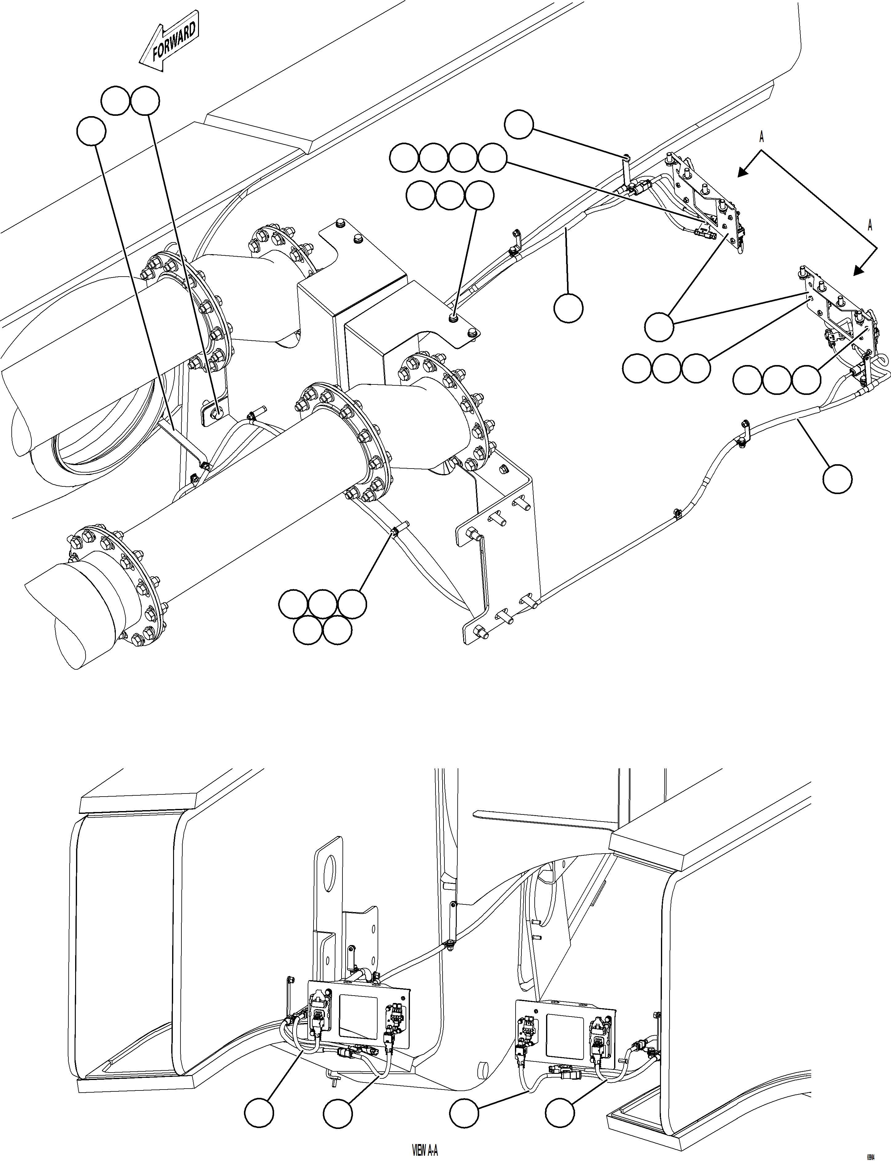 Komatsu parts book diagram for AFE75-M 980E-5 S/N A50044 - A50046, A50048  COPPER MOUNTAIN: DEF SYSTEM WIRING    2/4