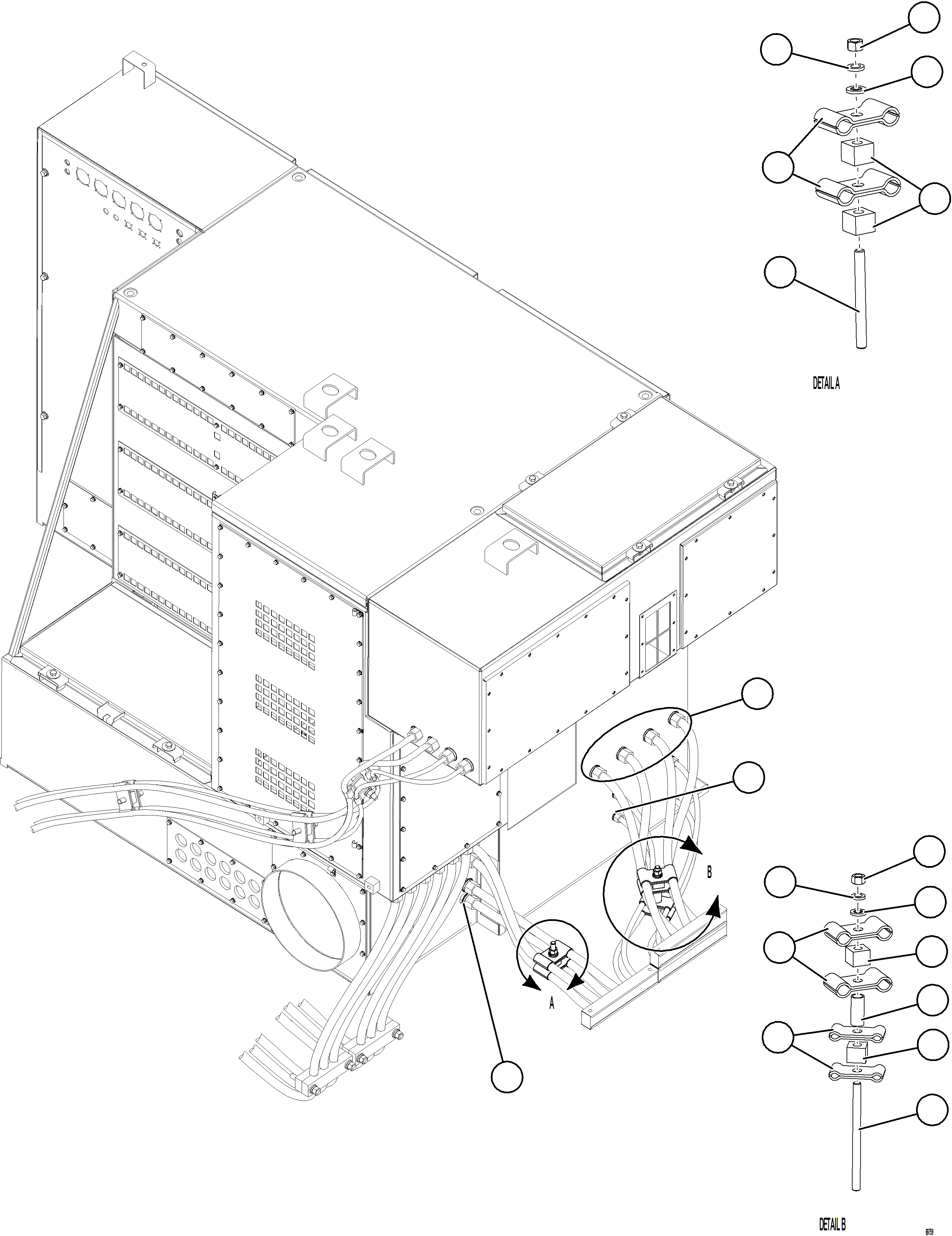 Komatsu parts book diagram for AFE75-M 980E-5 S/N A50044 - A50046, A50048  COPPER MOUNTAIN: CONTROL CABINET EXTERNAL WIRING - RETARDING GRID
