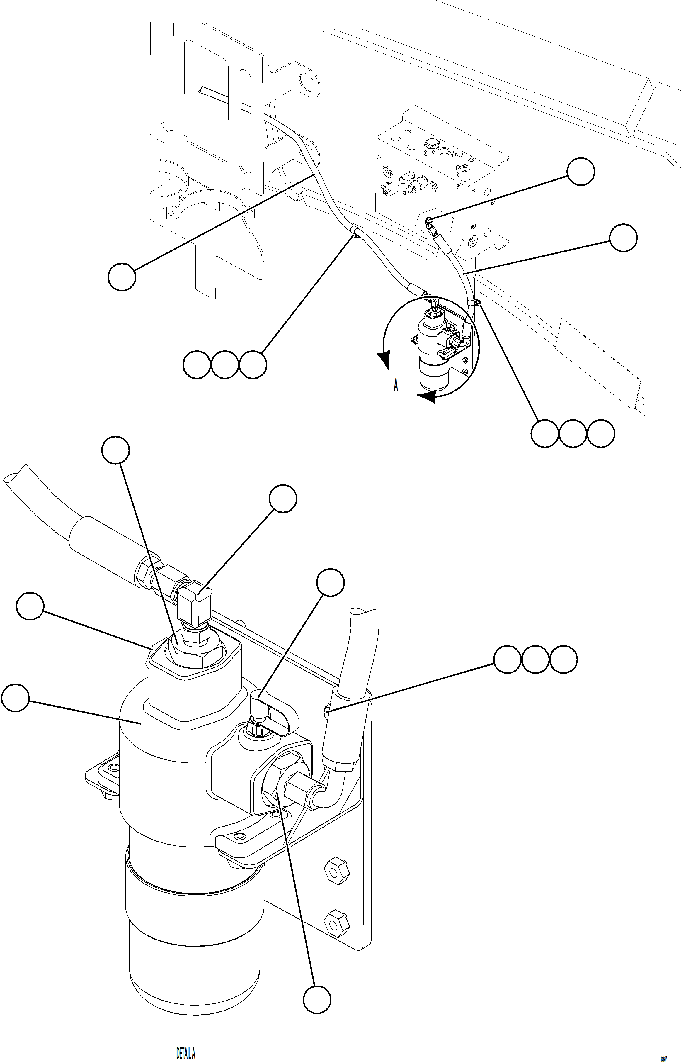 Komatsu parts book diagram for AFE75-M 980E-5 S/N A50044 - A50046, A50048  COPPER MOUNTAIN: BRAKE HYDRAULIC FILTER INSTALLATION