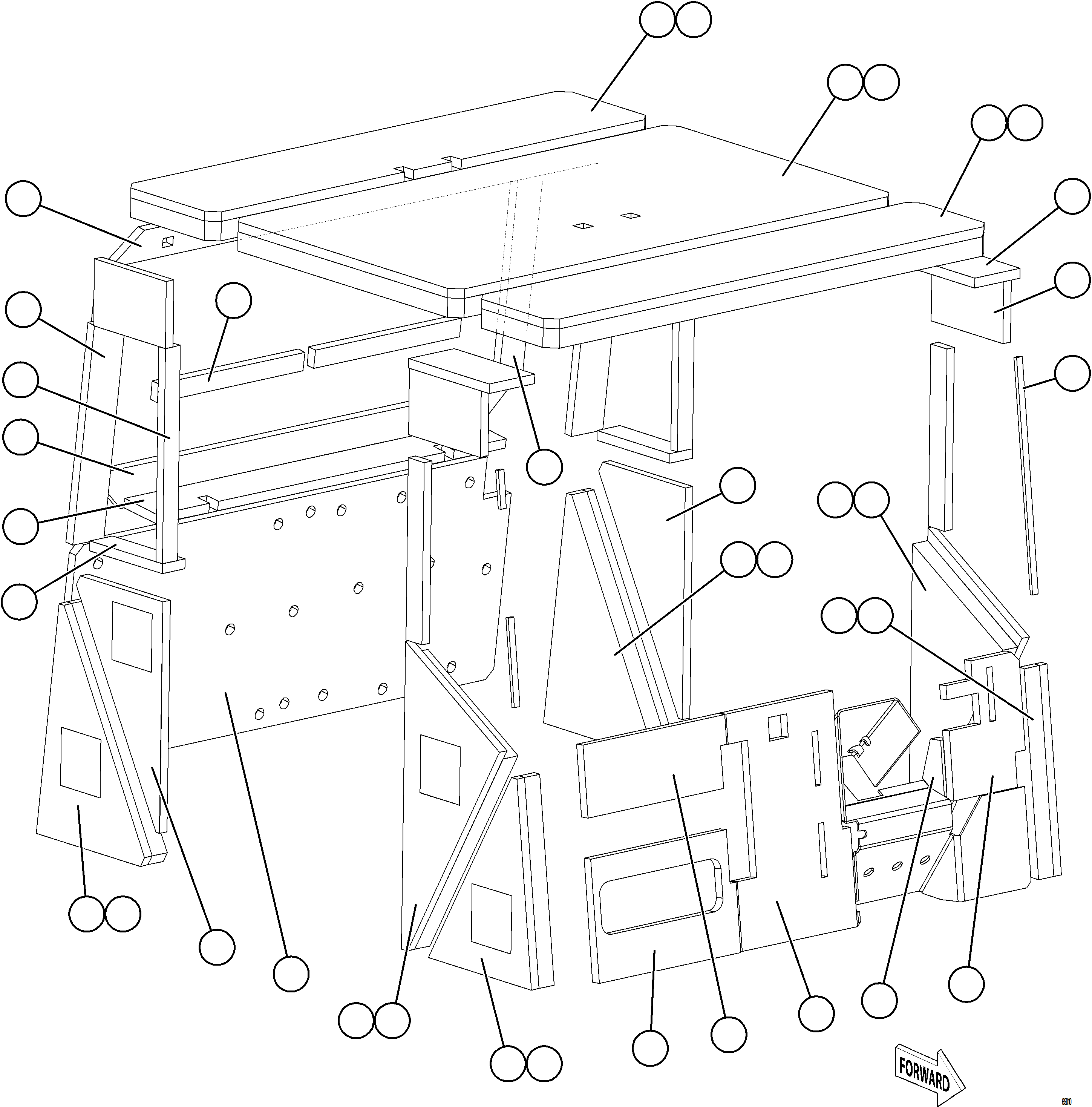 Komatsu parts book diagram for AFE75-M 980E-5 S/N A50044 - A50046, A50048  COPPER MOUNTAIN: CAB INSULATION    2/2