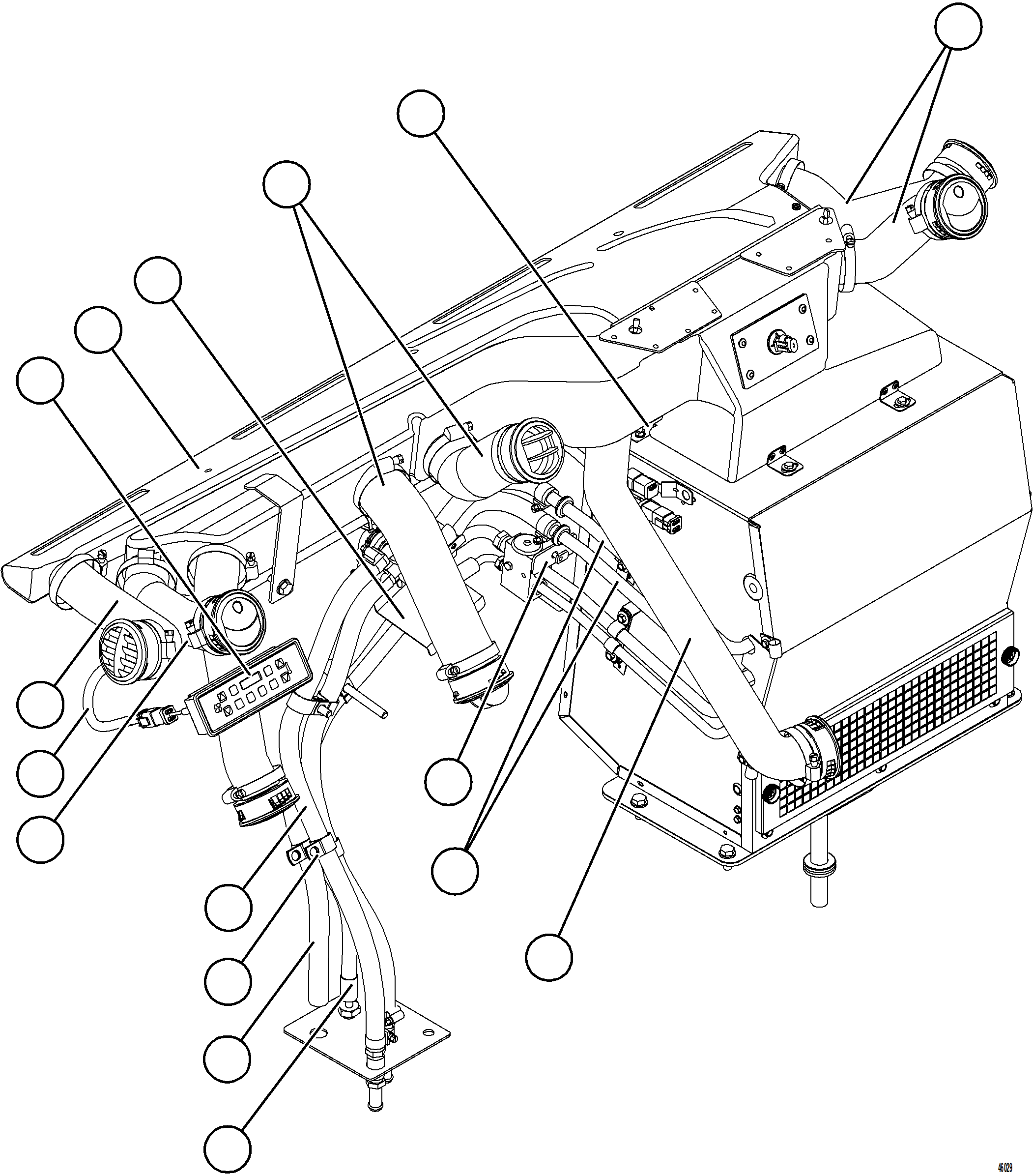 Komatsu parts book diagram for AFE75-M 980E-5 S/N A50044 - A50046, A50048  COPPER MOUNTAIN: HVAC INSTALLATION    1/4