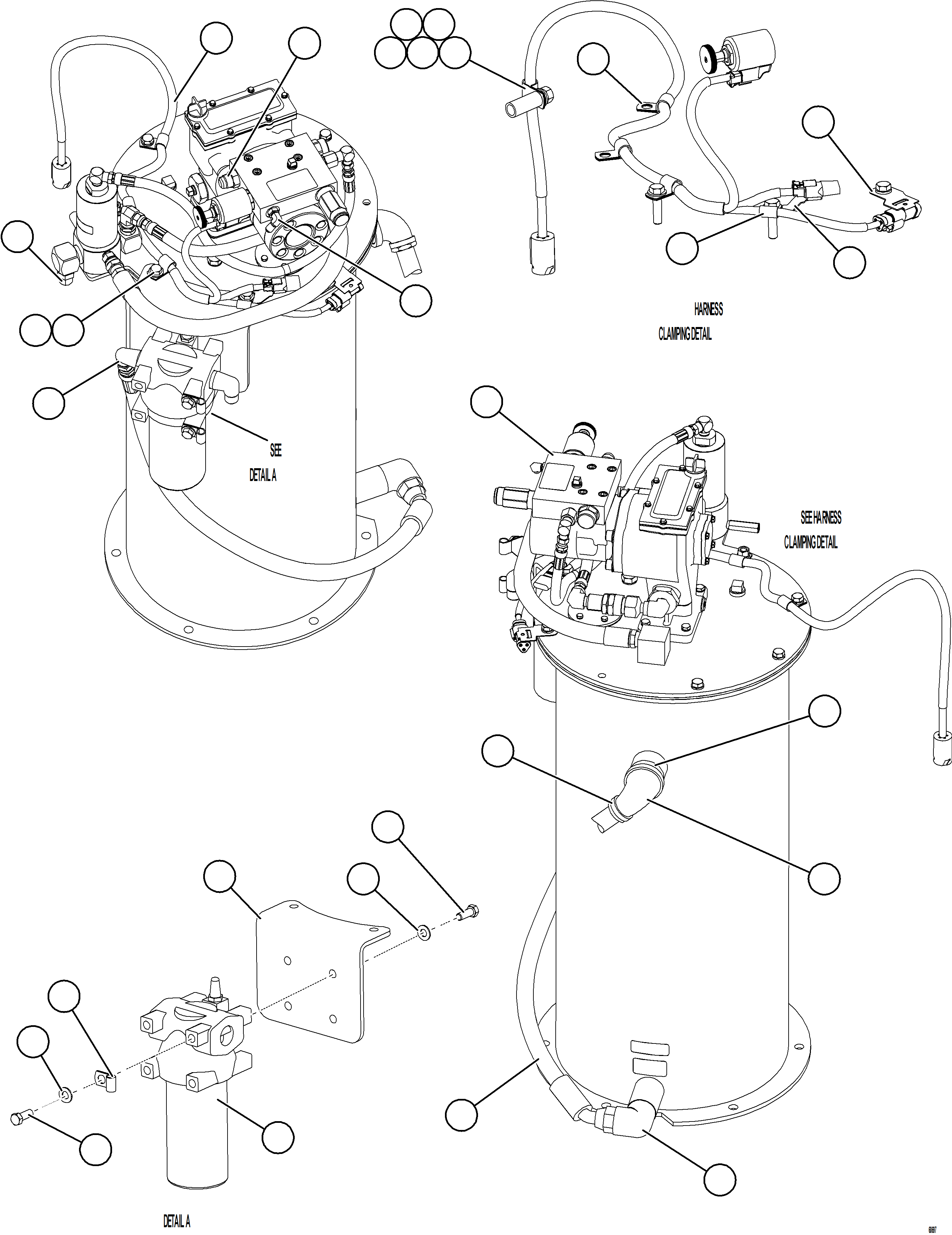 Komatsu parts book diagram for AFE75-M 980E-5 S/N A50044 - A50046, A50048  COPPER MOUNTAIN: LUBRICATION PUMP SUB-ASSEMBLY