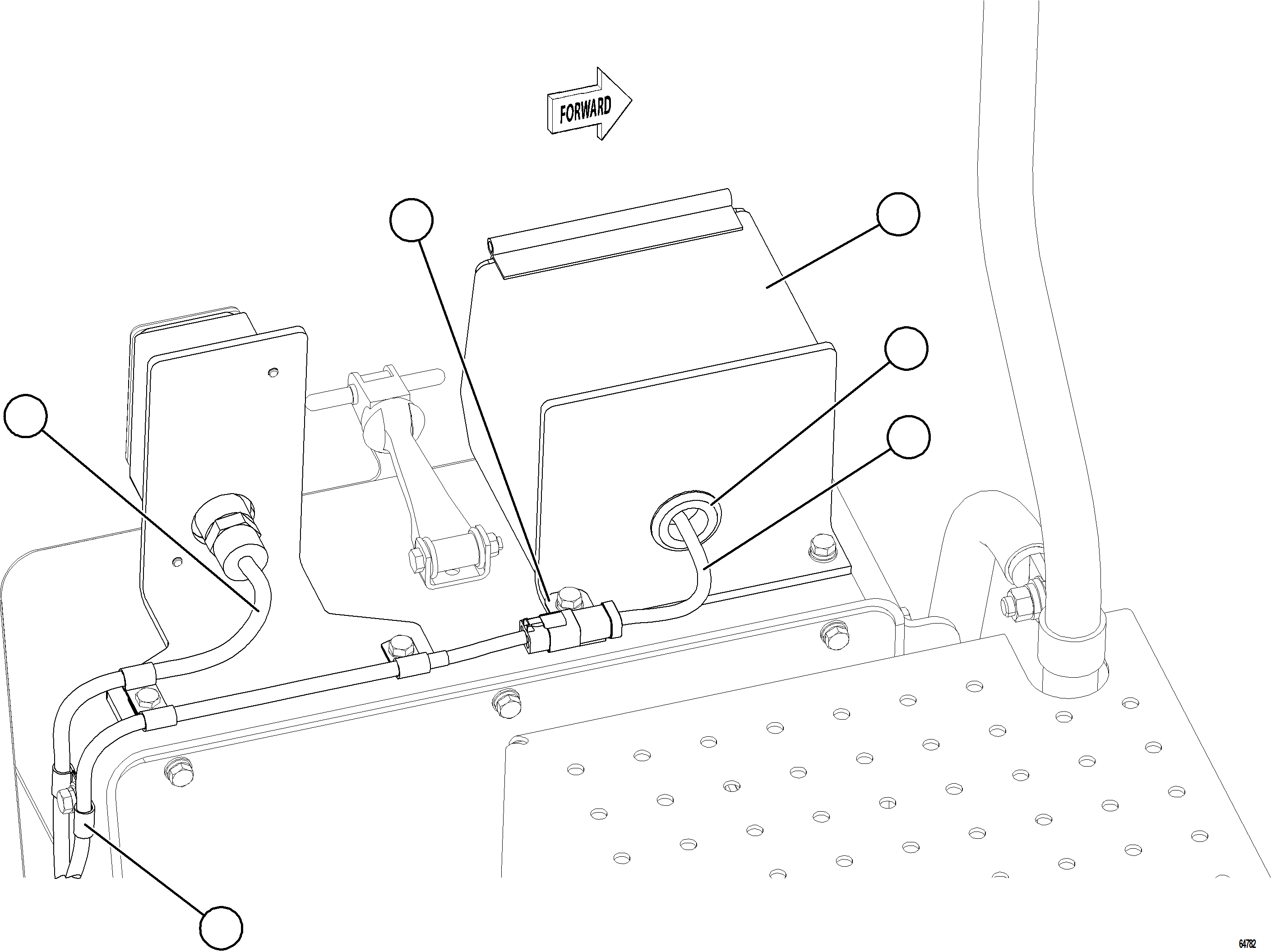 Komatsu parts book diagram for AFE75-R 980E-5 S/N A50054 - A50057  SPENCE: GROUND LEVEL ENGINE SHUTDOWN SWITCH