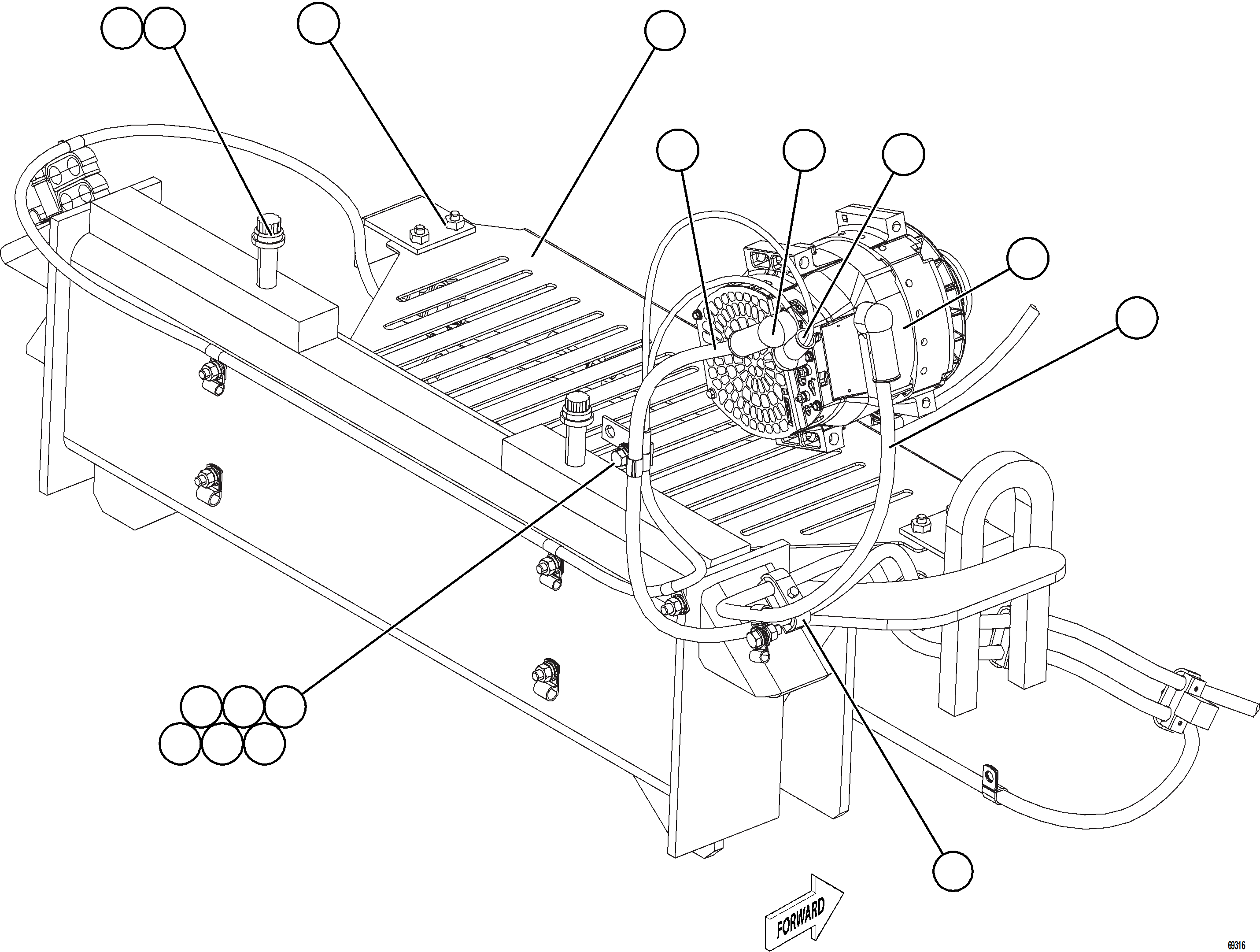 Komatsu parts book diagram for AFE75-R 980E-5 S/N A50054 - A50057  SPENCE: BATTERY CHARGING ALTERNATOR WIRING