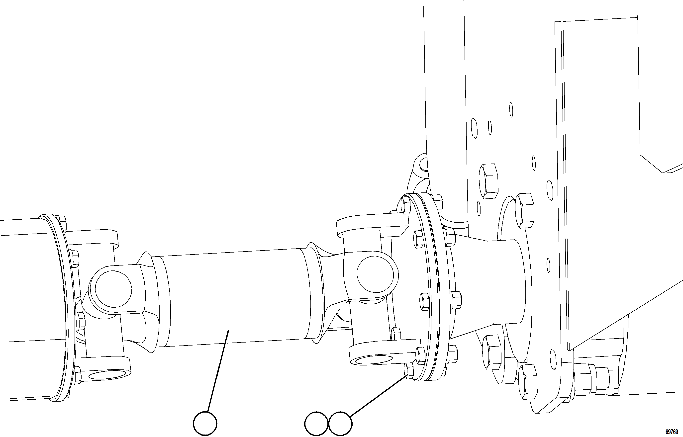 Komatsu parts book diagram for AFE75-R 980E-5 S/N A50054 - A50057  SPENCE: DRIVESHAFT INSTALLATION - HOIST PUMP
