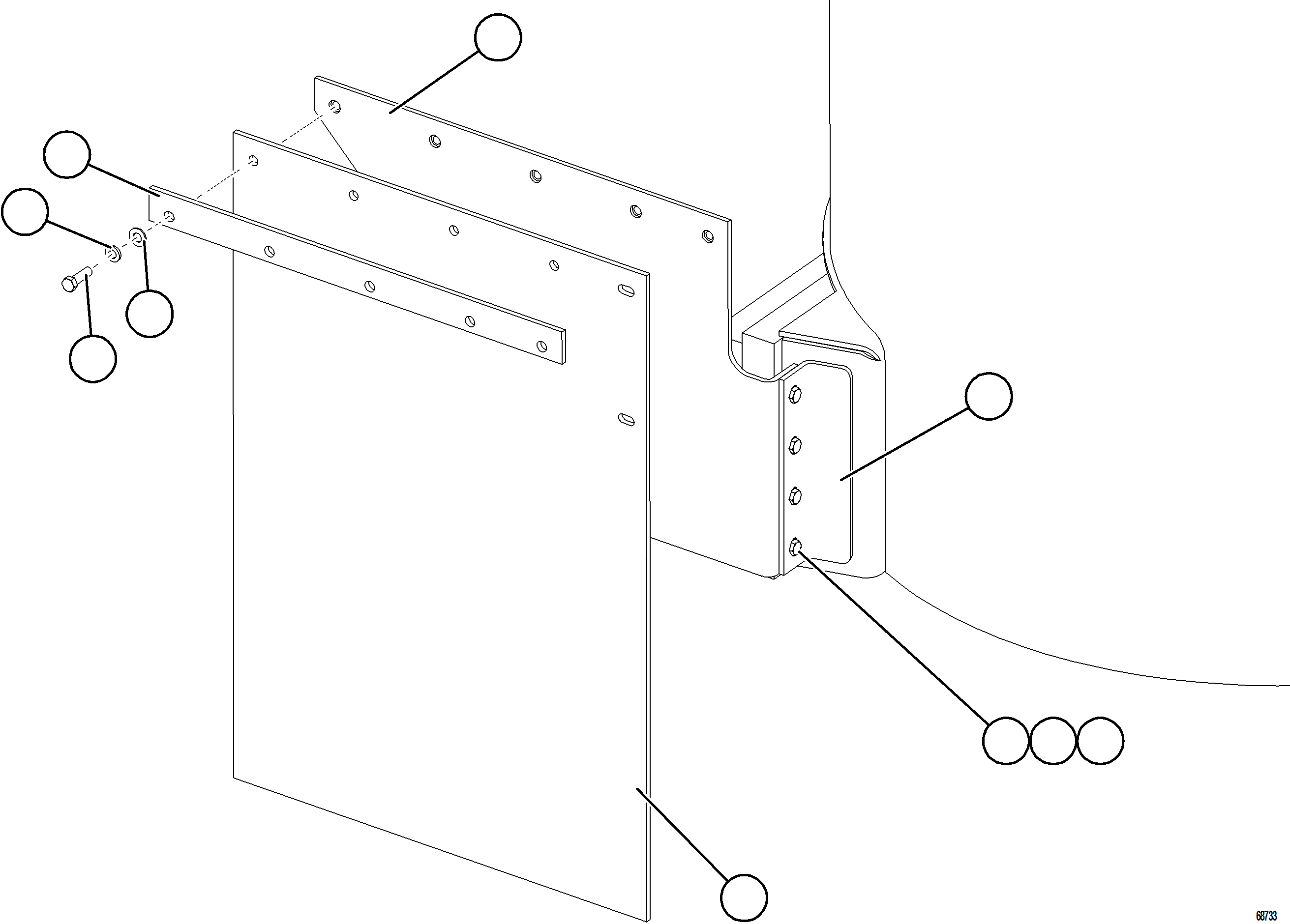 Komatsu parts book diagram for AFE75-R 980E-5 S/N A50054 - A50057  SPENCE: HYDRAULIC TANK MUD FLAPS (STANDARD)