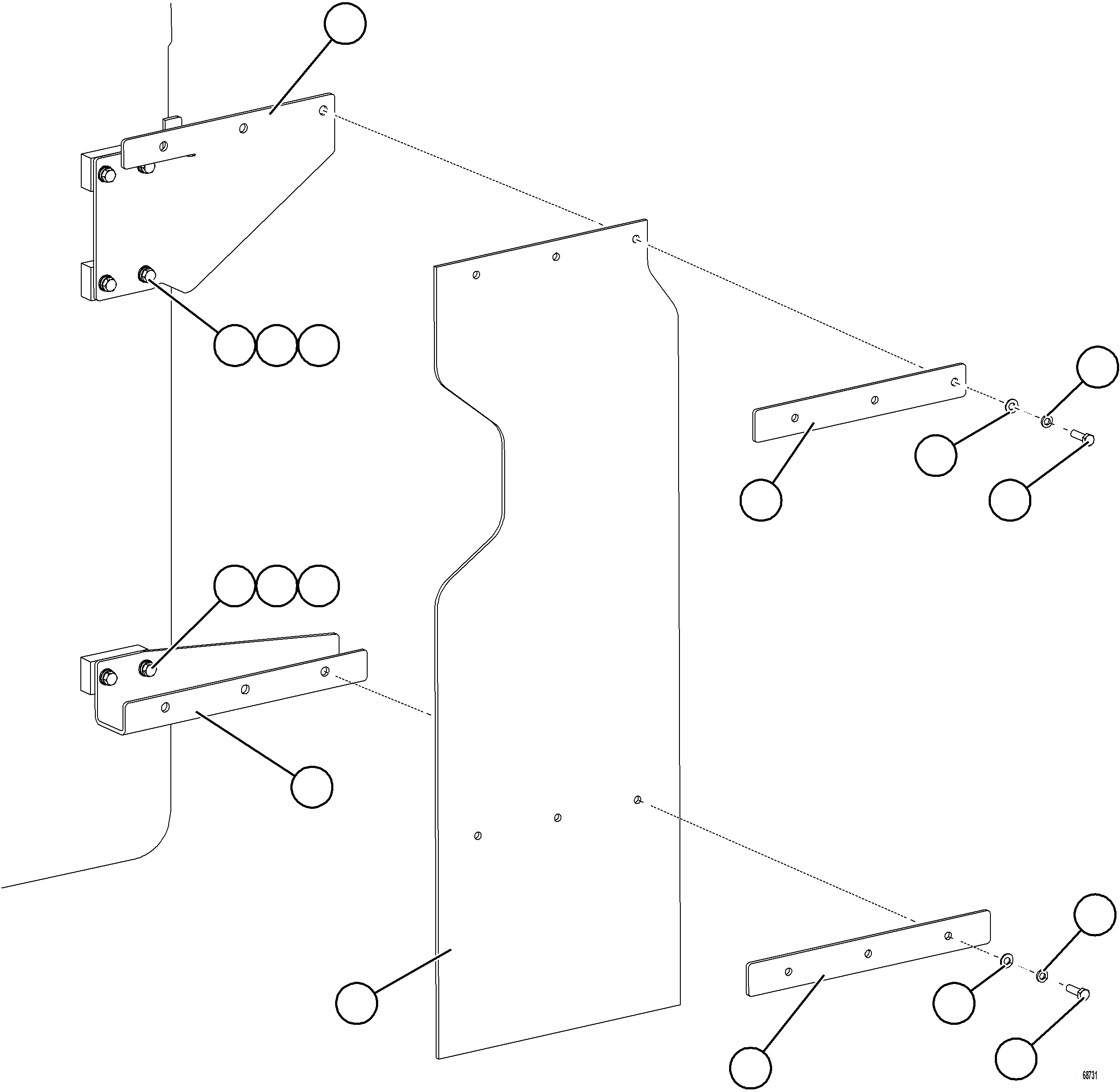 Komatsu parts book diagram for AFE75-R 980E-5 S/N A50054 - A50057  SPENCE: FUEL TANK MUD FLAPS (STANDARD)