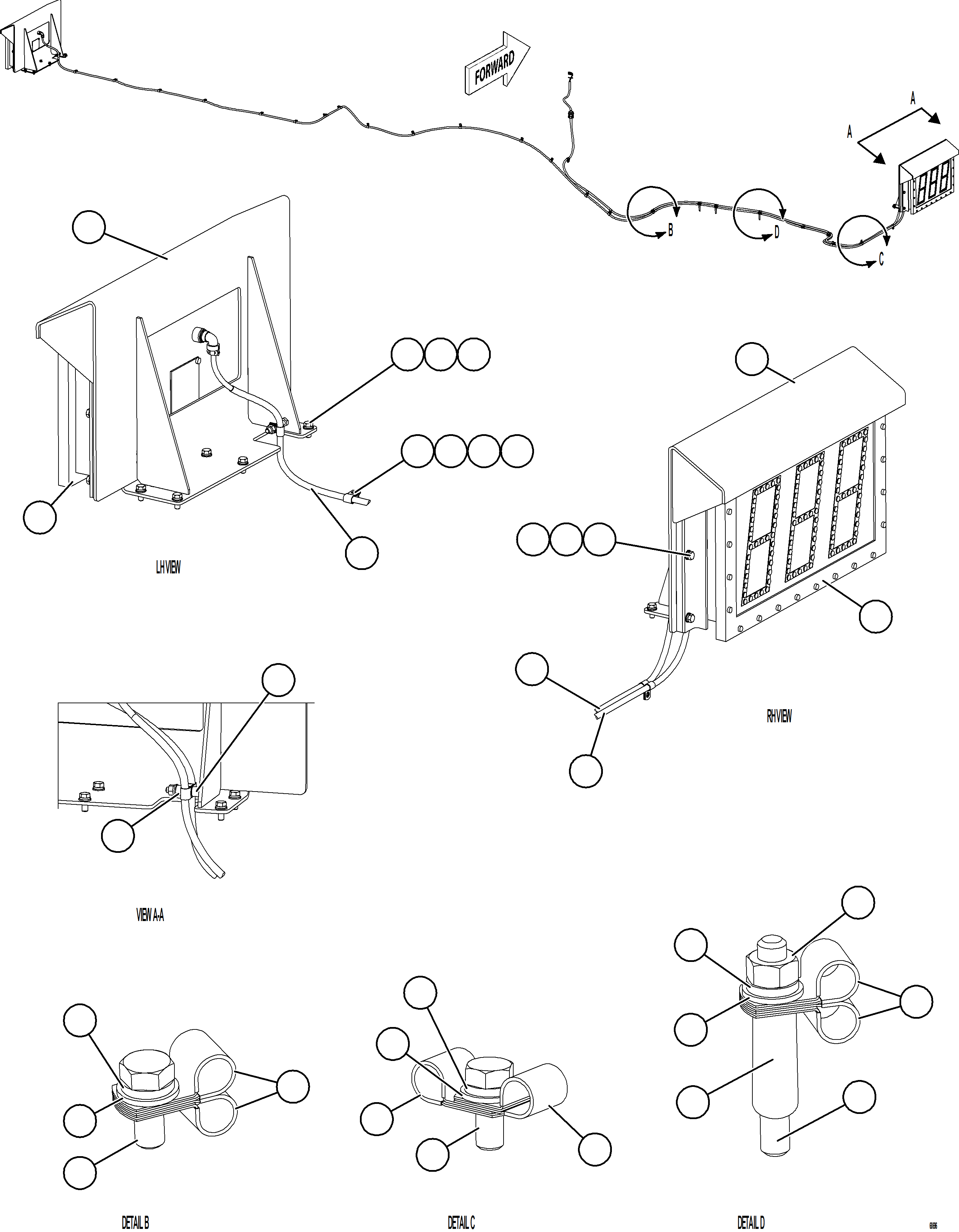 Komatsu parts book diagram for AFE75-R 980E-5 S/N A50054 - A50057  SPENCE: PLM SCOREBOARD