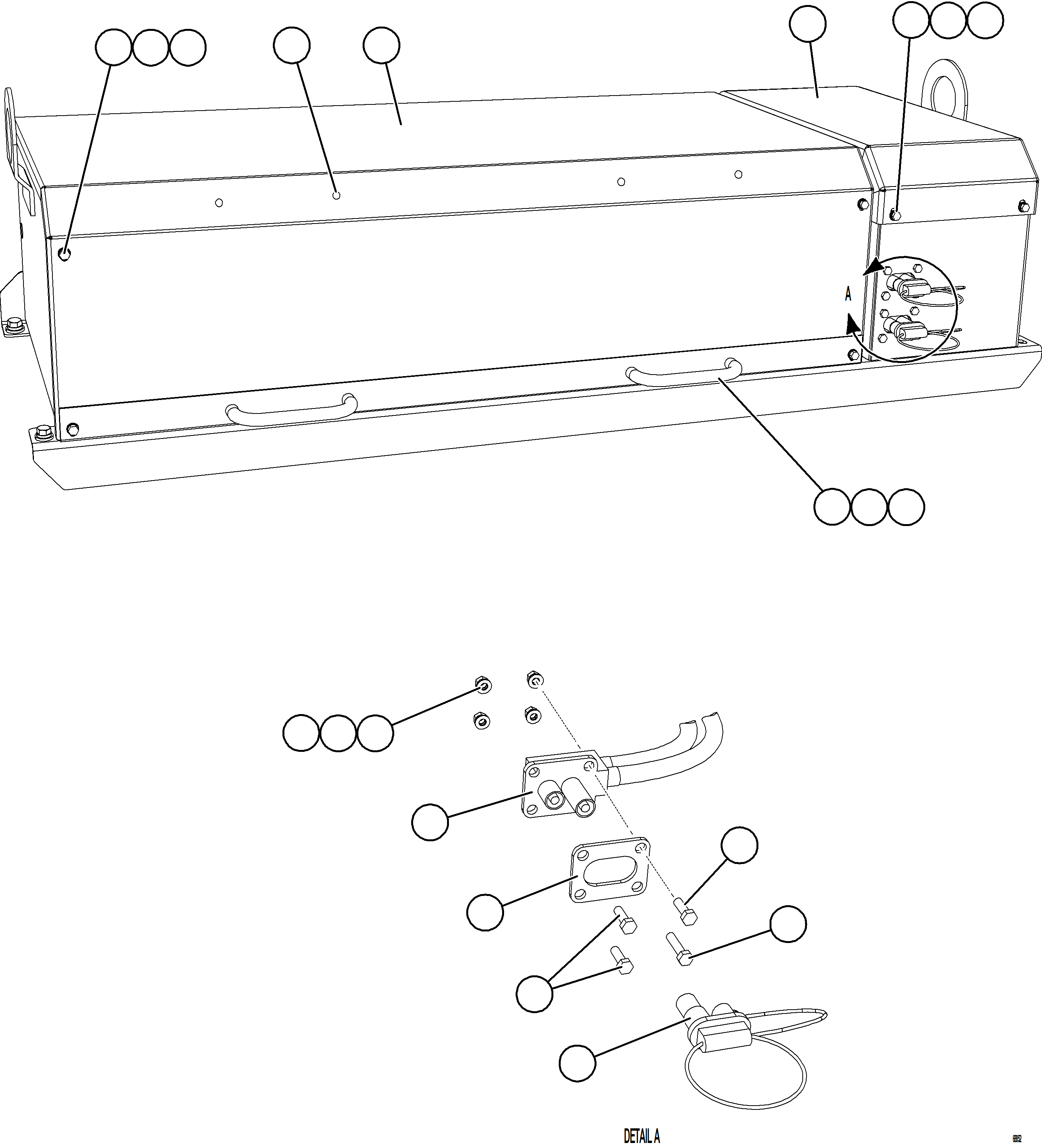 Komatsu parts book diagram for AFE77-AB 830E-5 S/N A50077 - A50078  DOWNER EDI: BATTERY BOX ASSEMBLY    1/6    58E-54-51291
