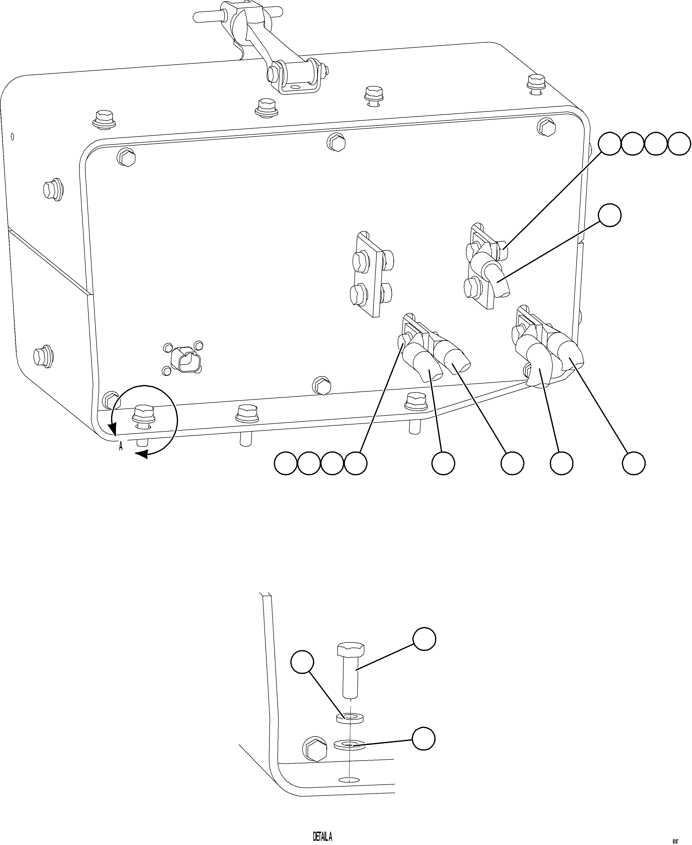 Komatsu parts book diagram for AFE77-AB 830E-5 S/N A50077 - A50078  DOWNER EDI: ISOLATION BOX EXTERNAL WIRING    2/2